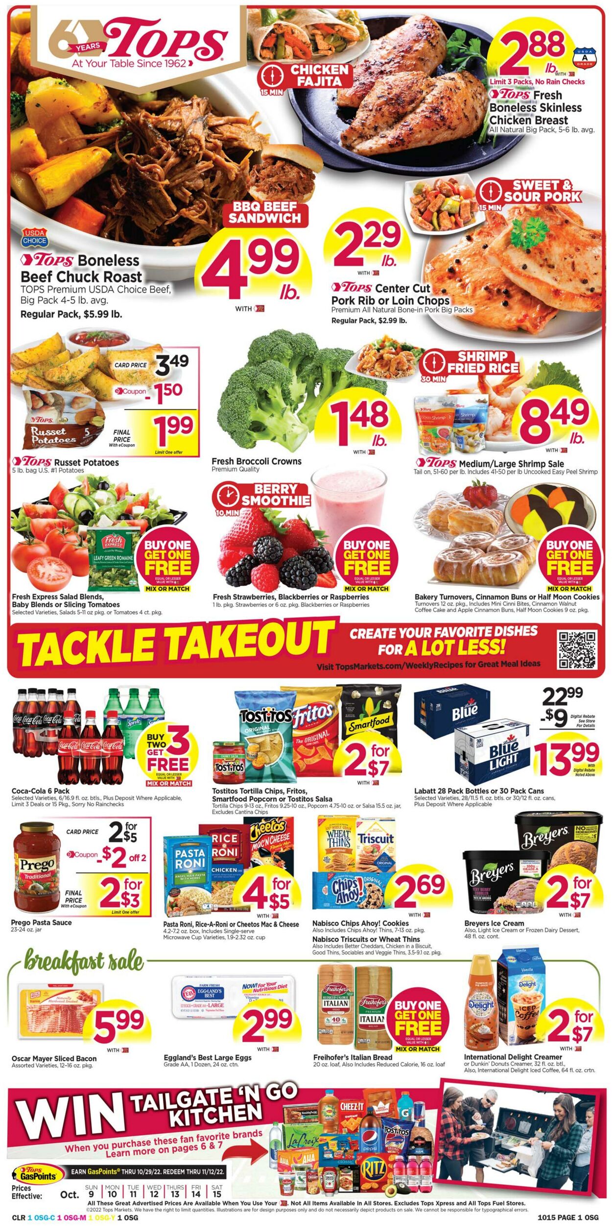 Weekly ad Tops Friendly Markets 10/09/2022-10/15/2022
