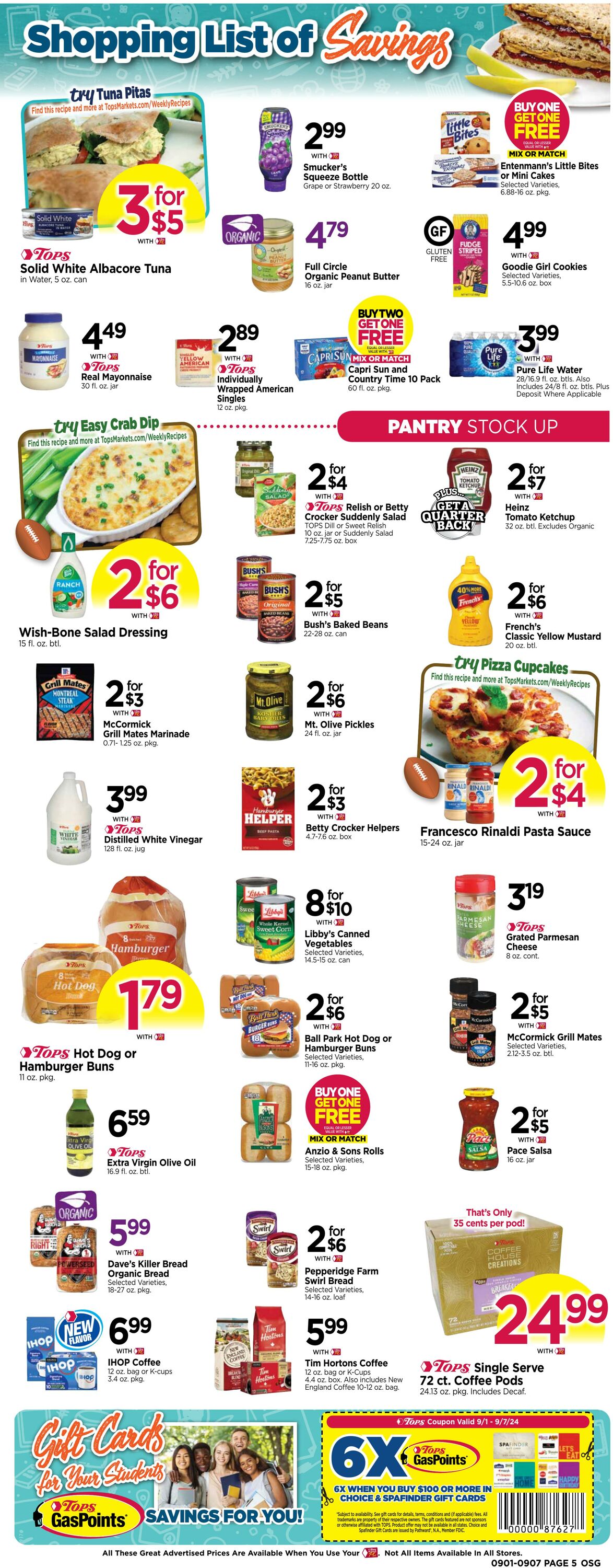 Weekly ad Tops Friendly Markets 09/01/2024 - 09/07/2024