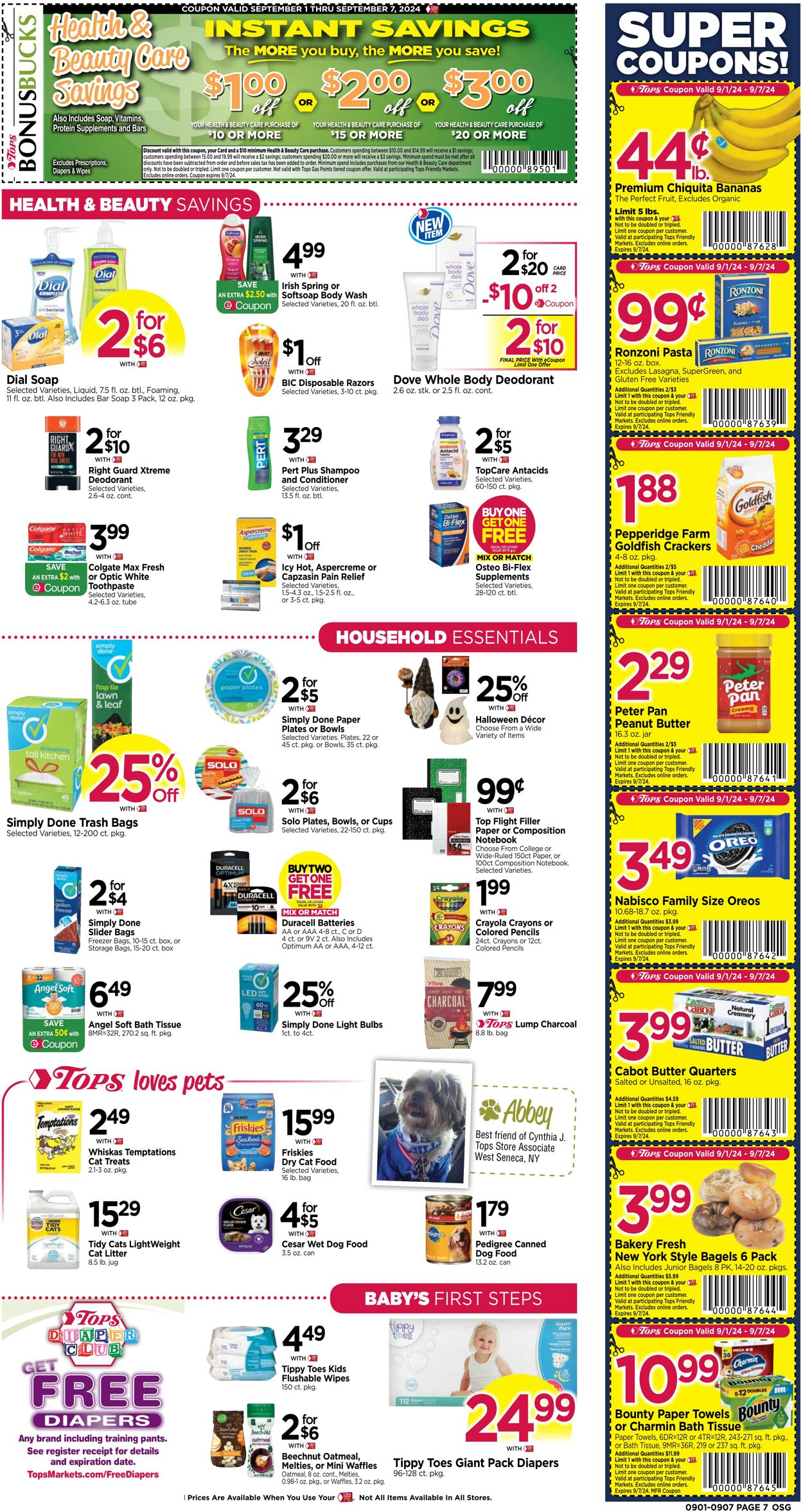 Weekly ad Tops Friendly Markets 09/01/2024 - 09/07/2024