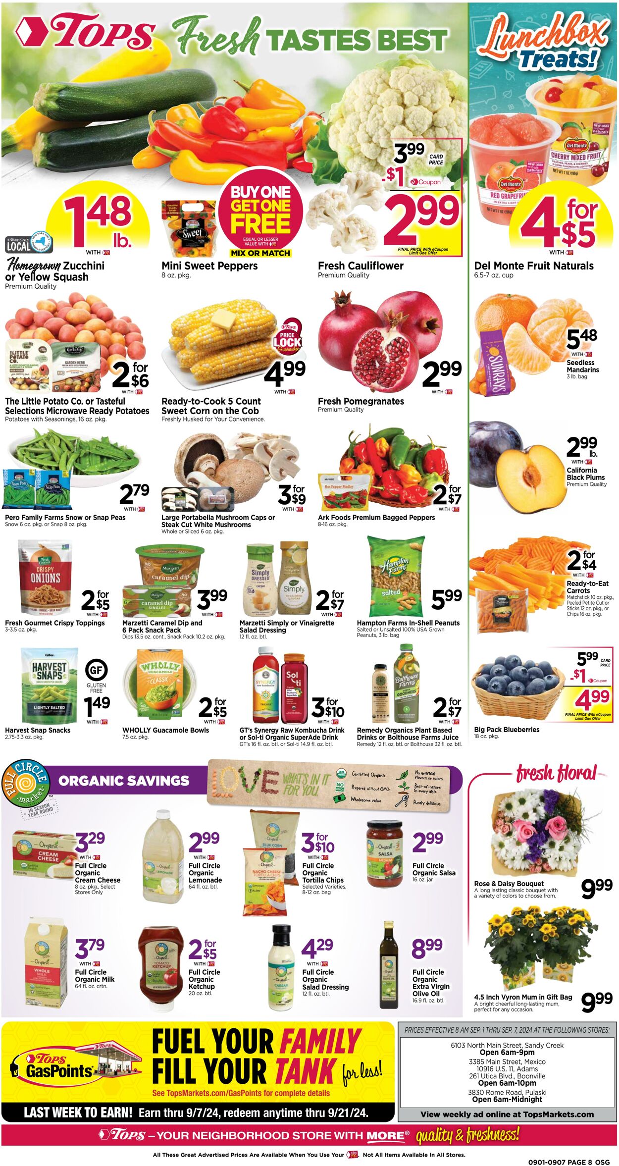 Weekly ad Tops Friendly Markets 09/01/2024 - 09/07/2024