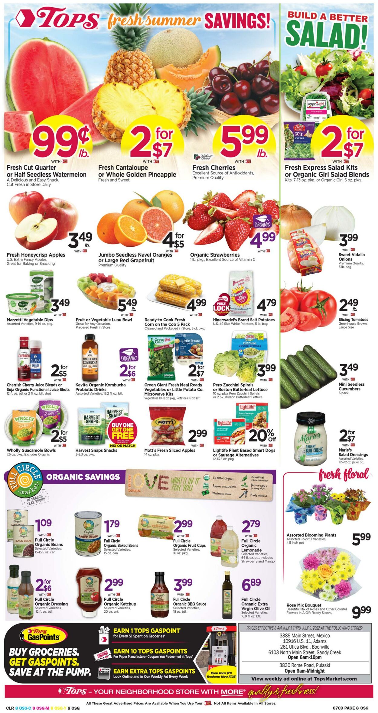Weekly ad Tops Friendly Markets 07/03/2022 - 07/09/2022
