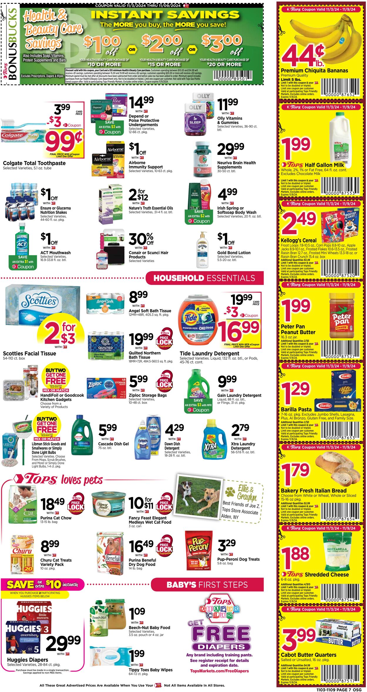 Weekly ad Tops Friendly Markets 11/03/2024 - 11/09/2024