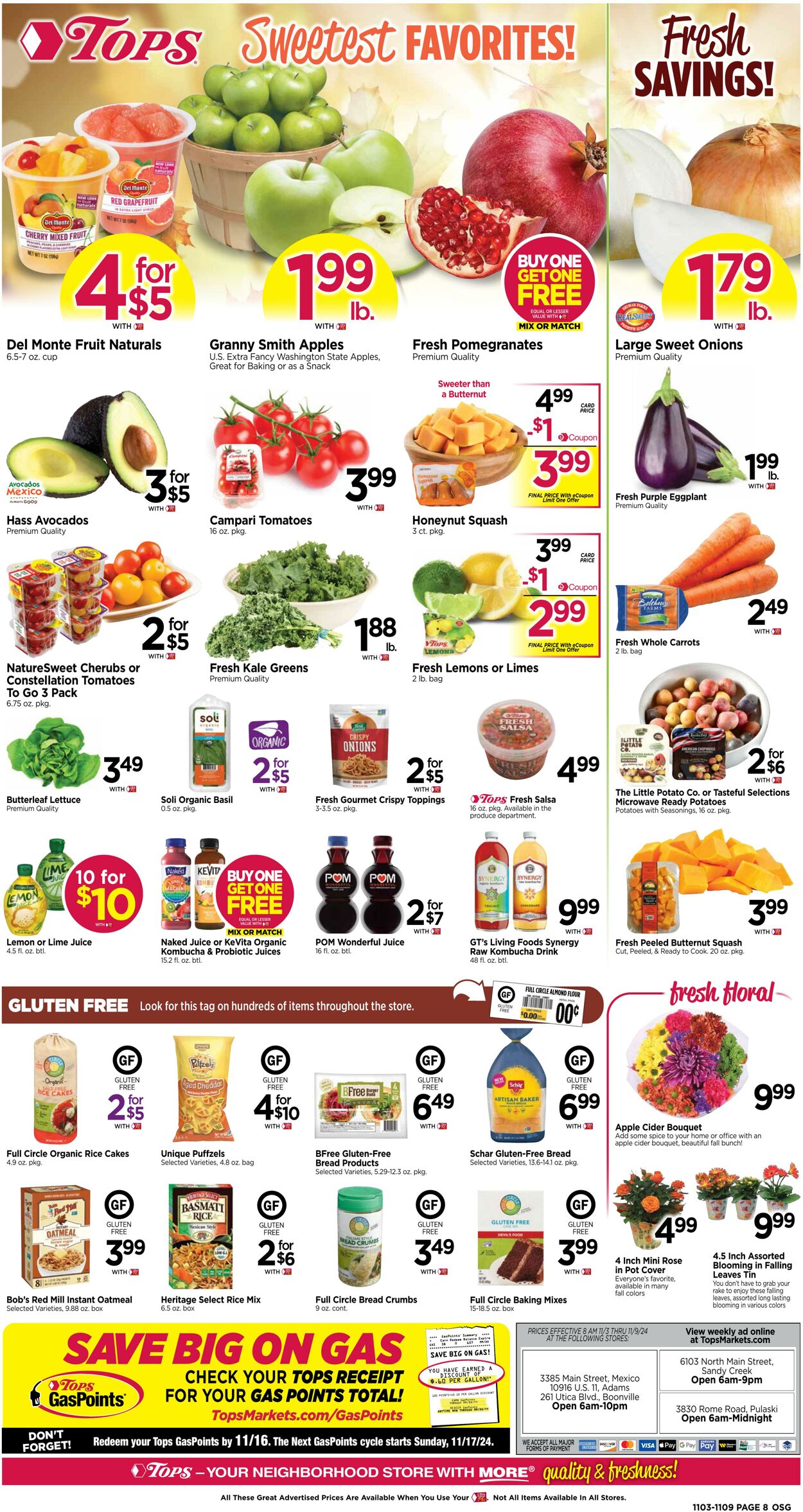 Weekly ad Tops Friendly Markets 11/03/2024 - 11/09/2024