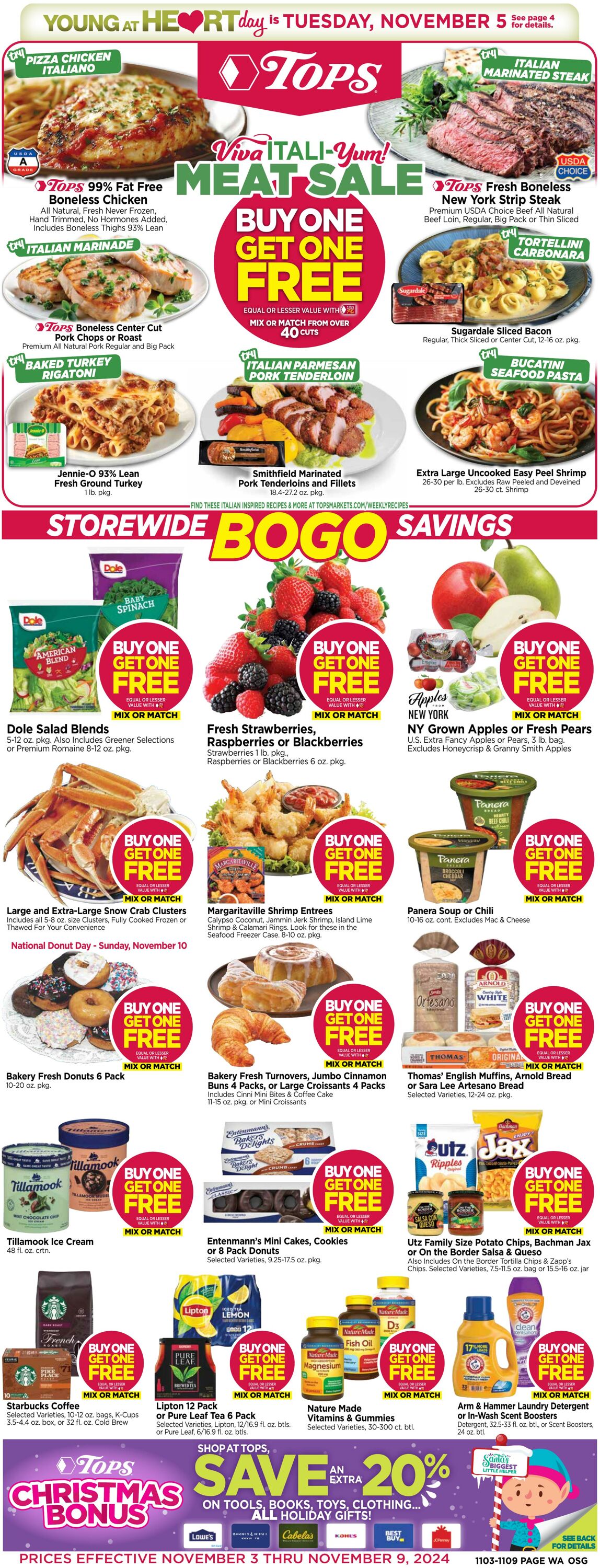 Weekly ad Tops Friendly Markets 11/03/2024 - 11/09/2024