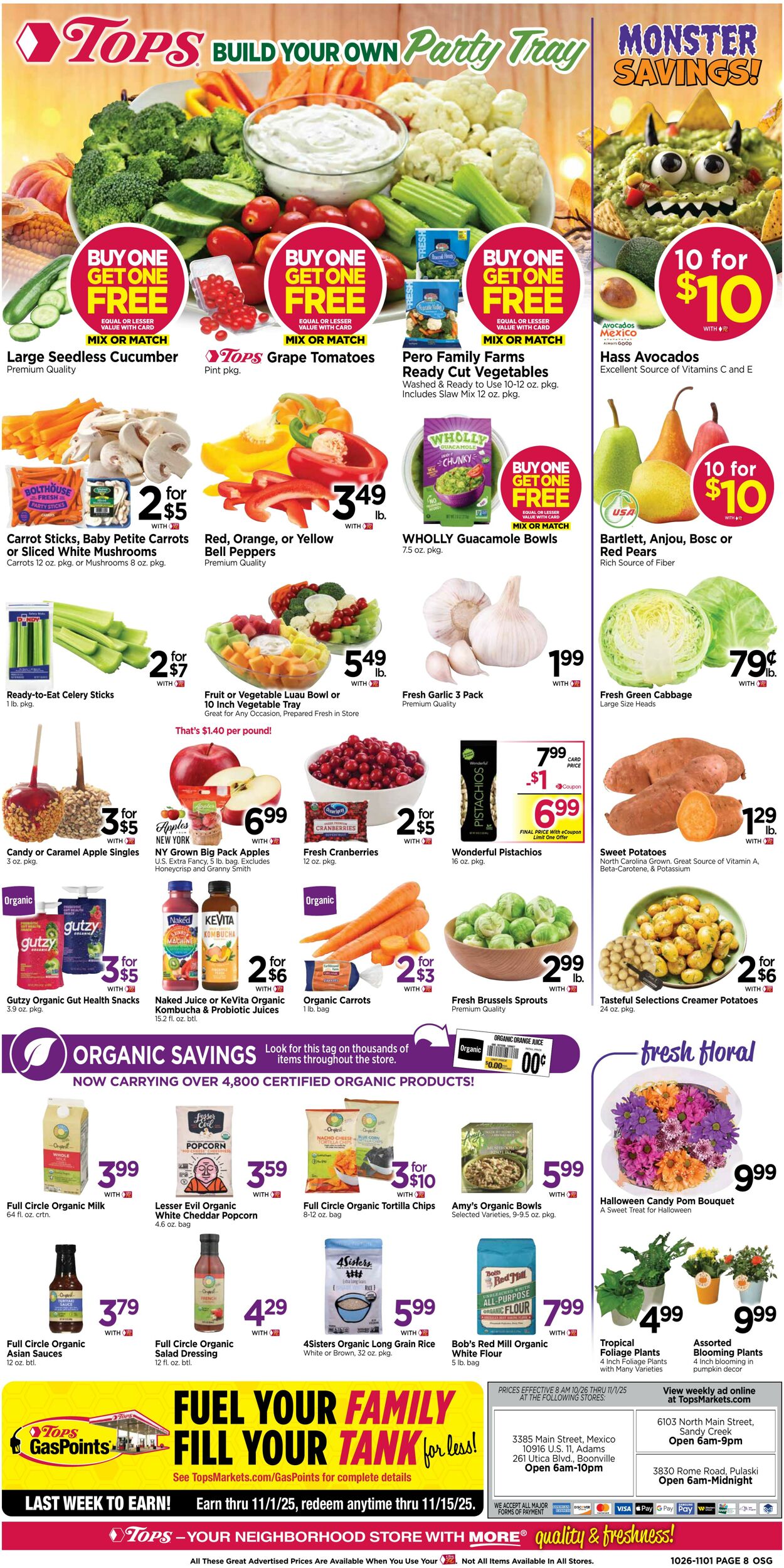 Weekly ad Tops Friendly Markets 10/26/2025 - 11/01/2025