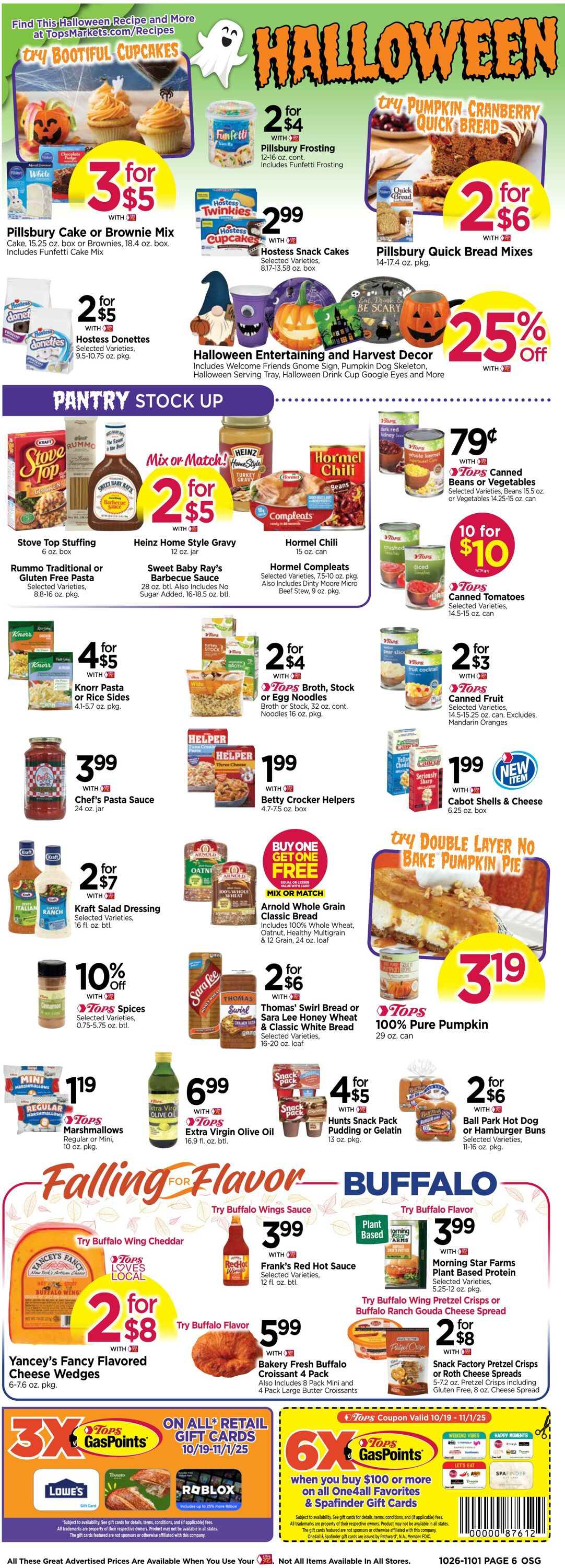 Weekly ad Tops Friendly Markets 10/26/2025 - 11/01/2025