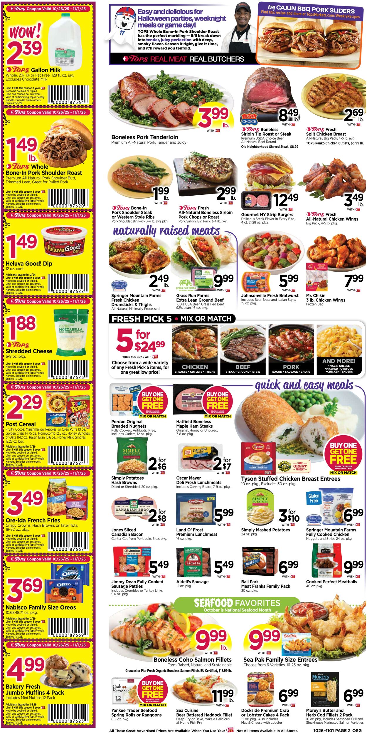 Weekly ad Tops Friendly Markets 10/26/2025 - 11/01/2025