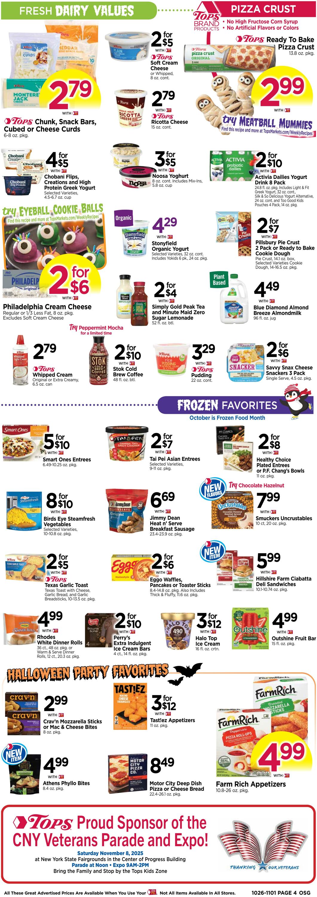 Weekly ad Tops Friendly Markets 10/26/2025 - 11/01/2025