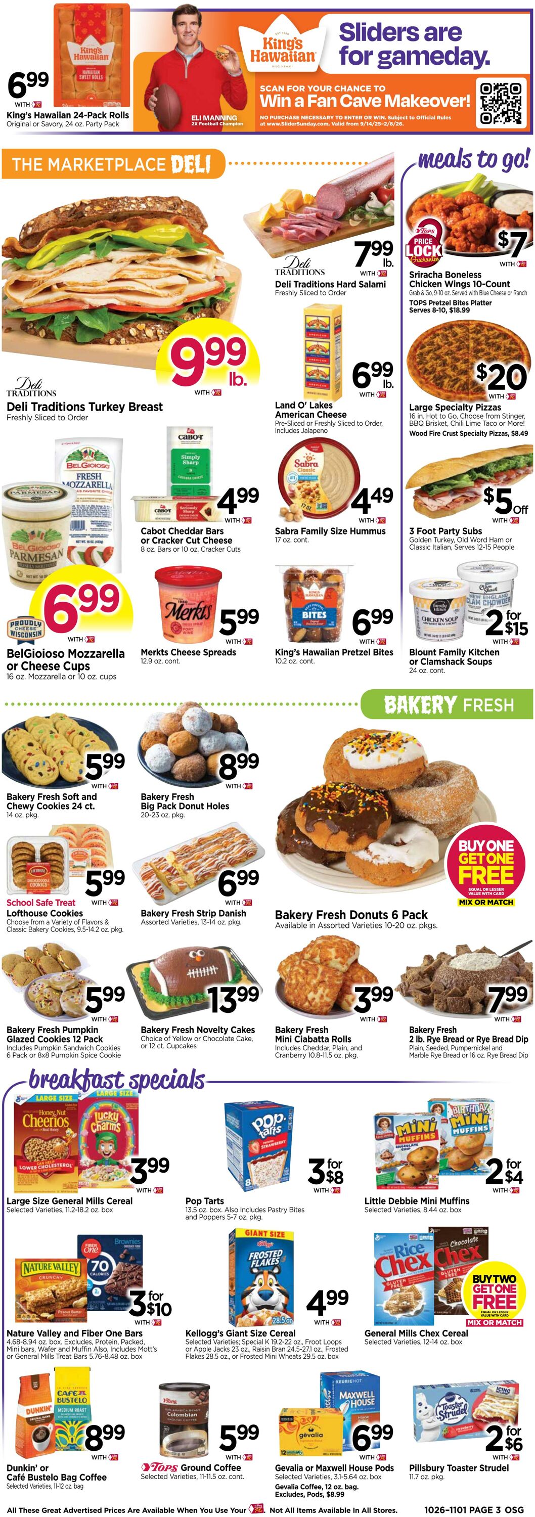 Weekly ad Tops Friendly Markets 10/26/2025 - 11/01/2025