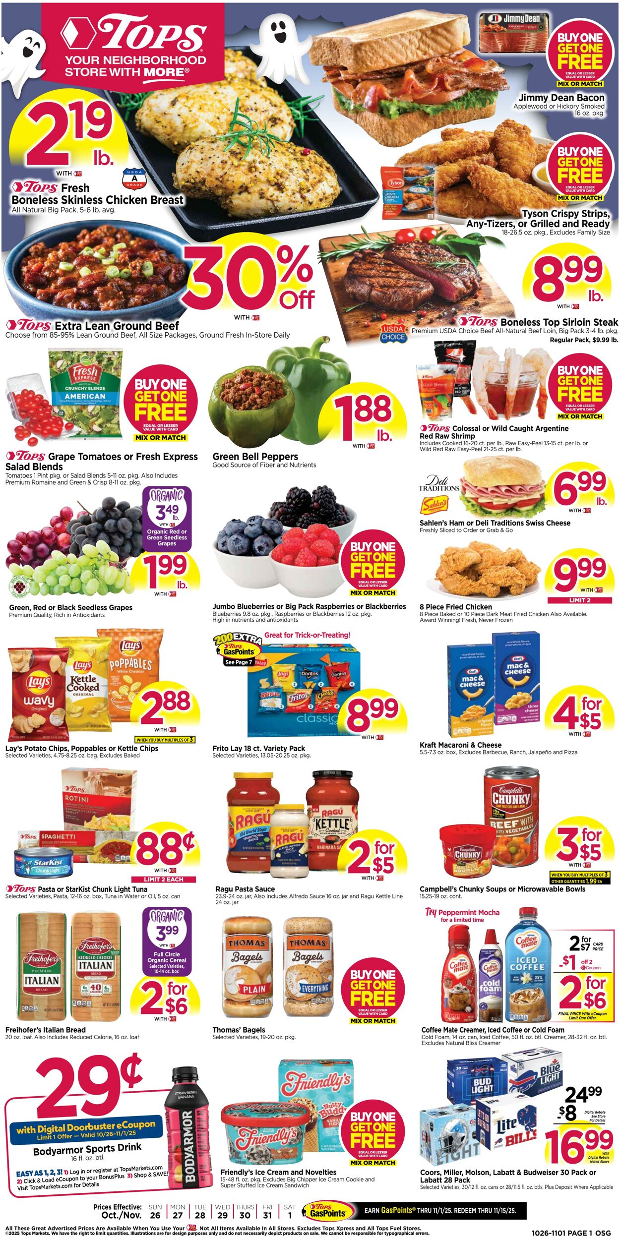 Weekly ad Tops Friendly Markets 10/26/2025 - 11/01/2025