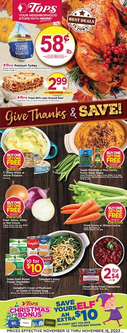 Weekly ad Tops Friendly Markets 11/12/2023 - 11/18/2023
