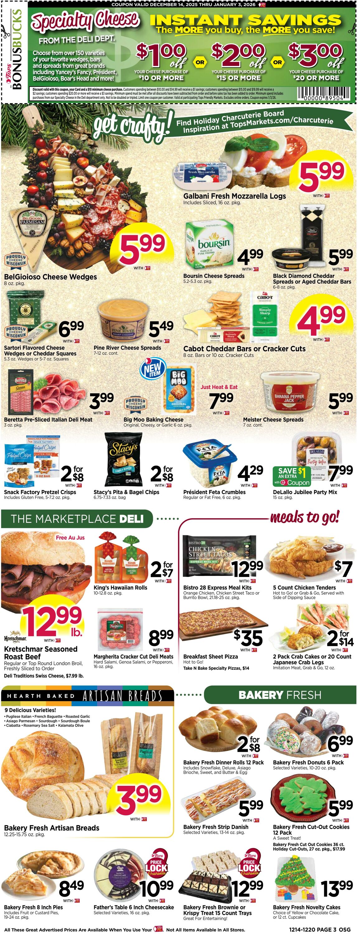 Weekly ad Tops Friendly Markets 12/14/2025 - 12/20/2025