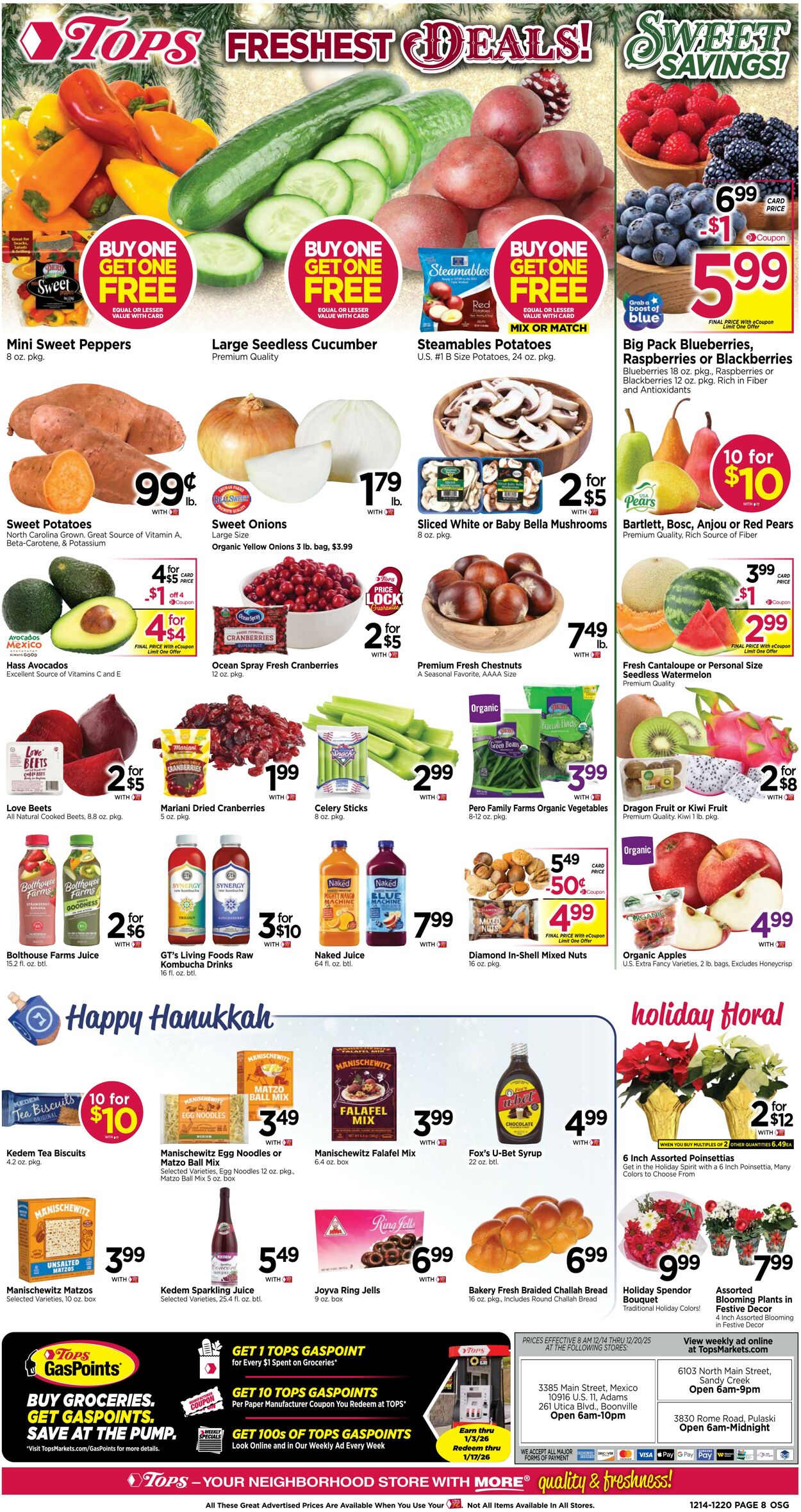 Weekly ad Tops Friendly Markets 12/14/2025 - 12/20/2025