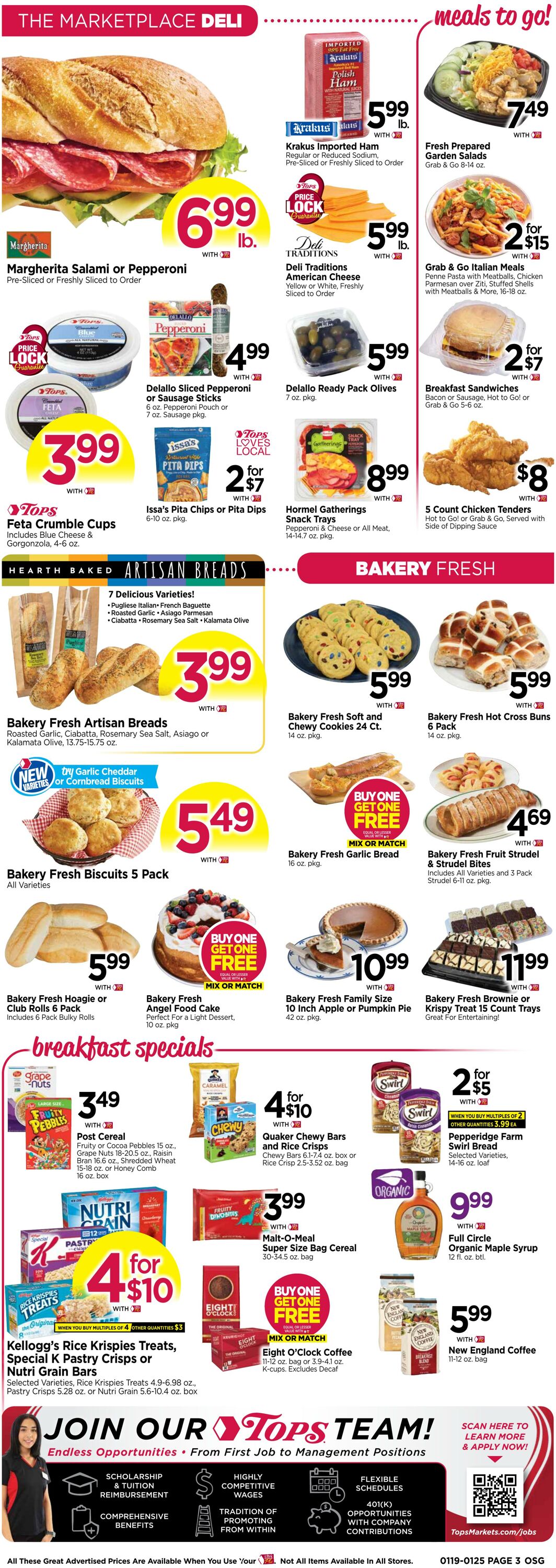 Weekly ad Tops Friendly Markets 01/19/2025 - 01/25/2025