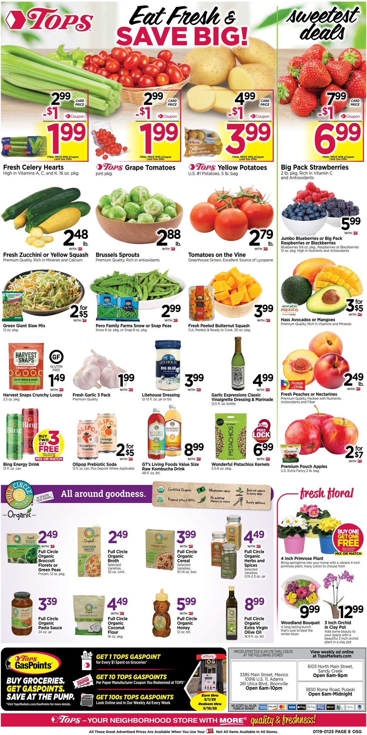 Weekly ad Tops Friendly Markets 01/19/2025 - 01/25/2025