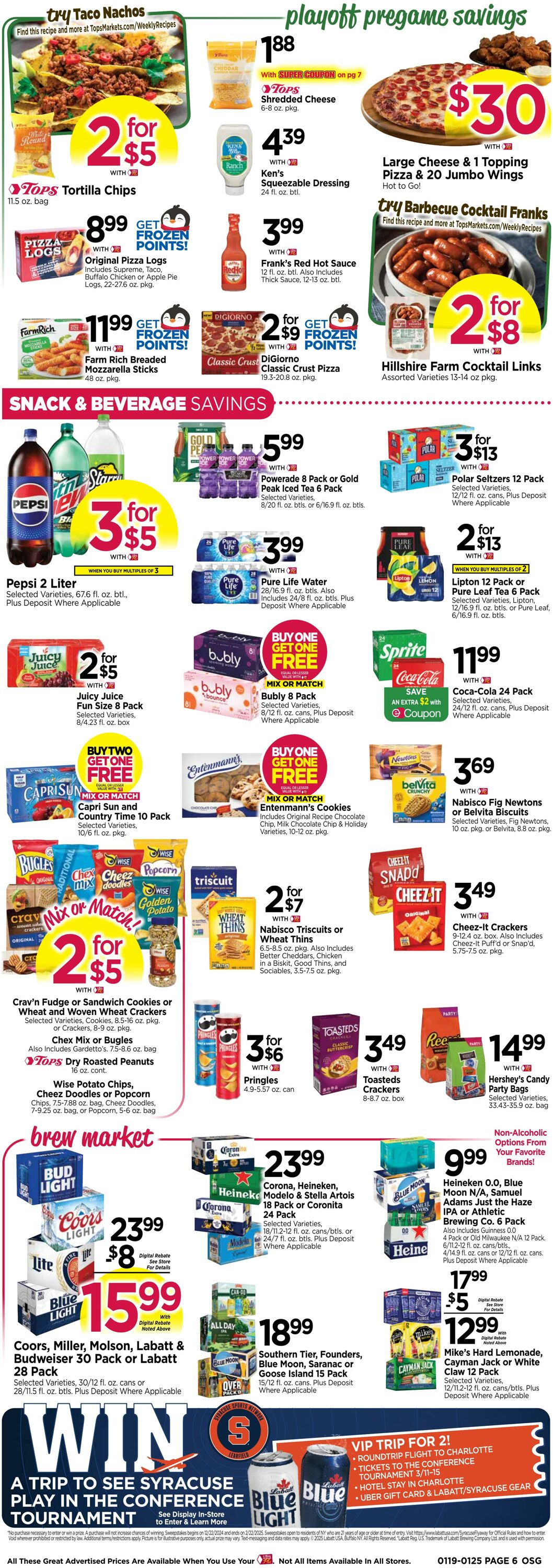 Weekly ad Tops Friendly Markets 01/19/2025 - 01/25/2025