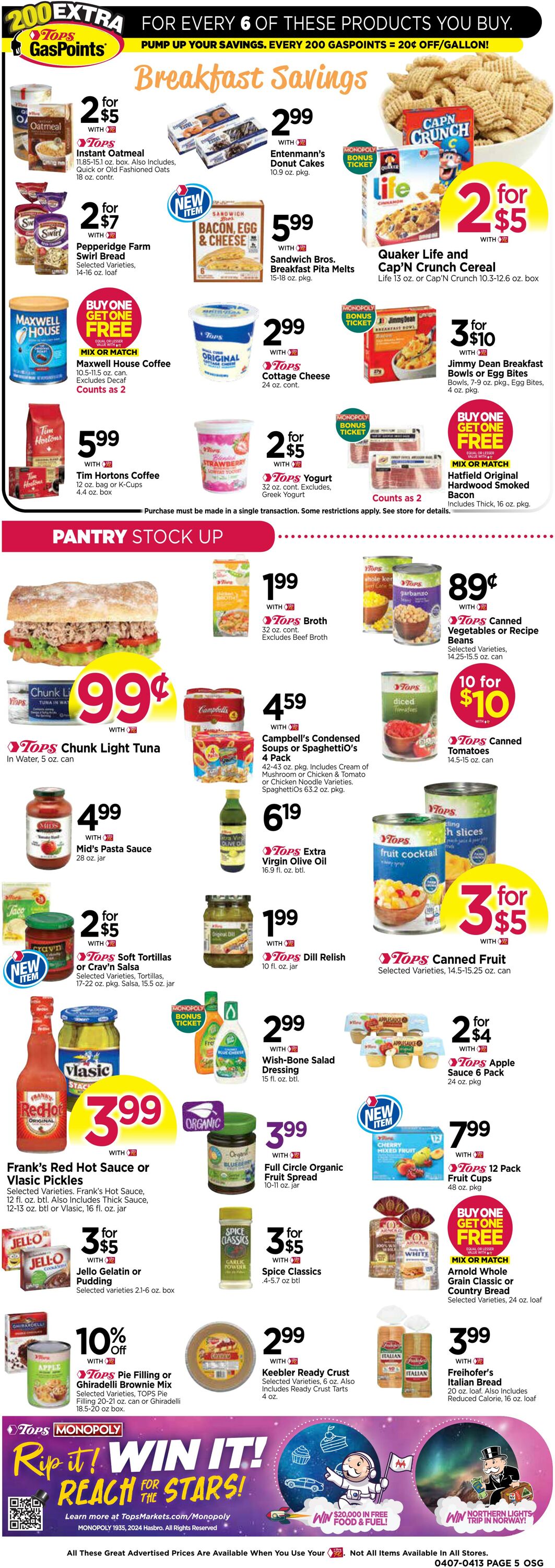 Weekly ad Tops Friendly Markets 04/07/2024 - 04/13/2024