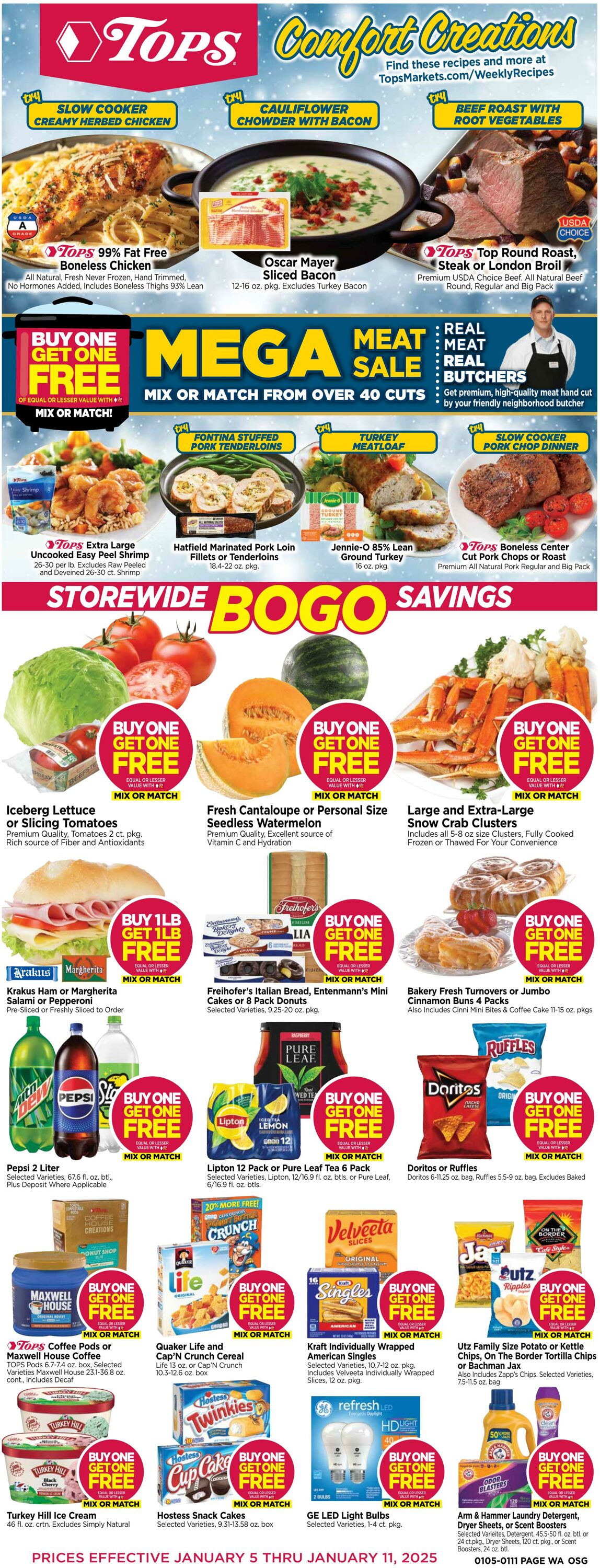 Weekly ad Tops Friendly Markets 01/05/2025 - 01/11/2025