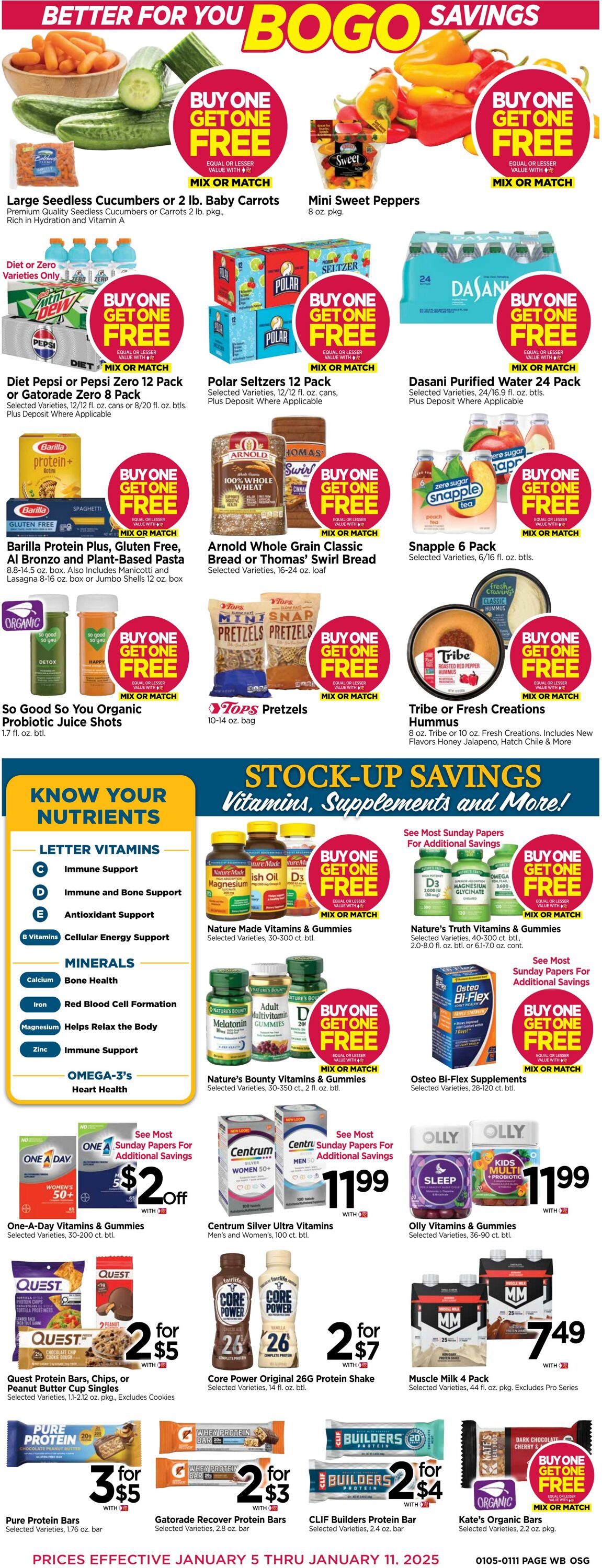 Weekly ad Tops Friendly Markets 01/05/2025 - 01/11/2025