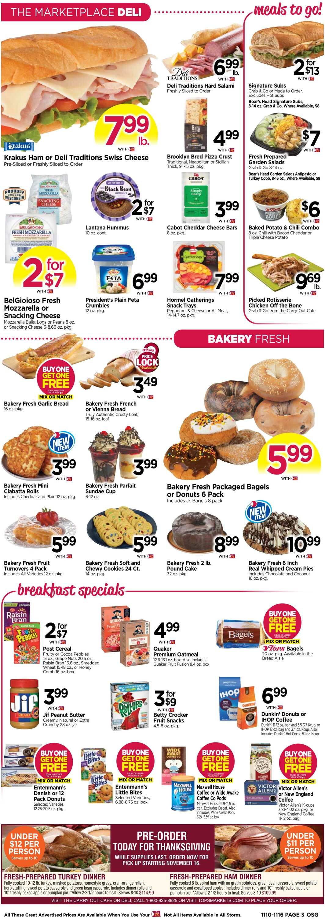 Weekly ad Tops Friendly Markets 11/10/2024 - 11/16/2024