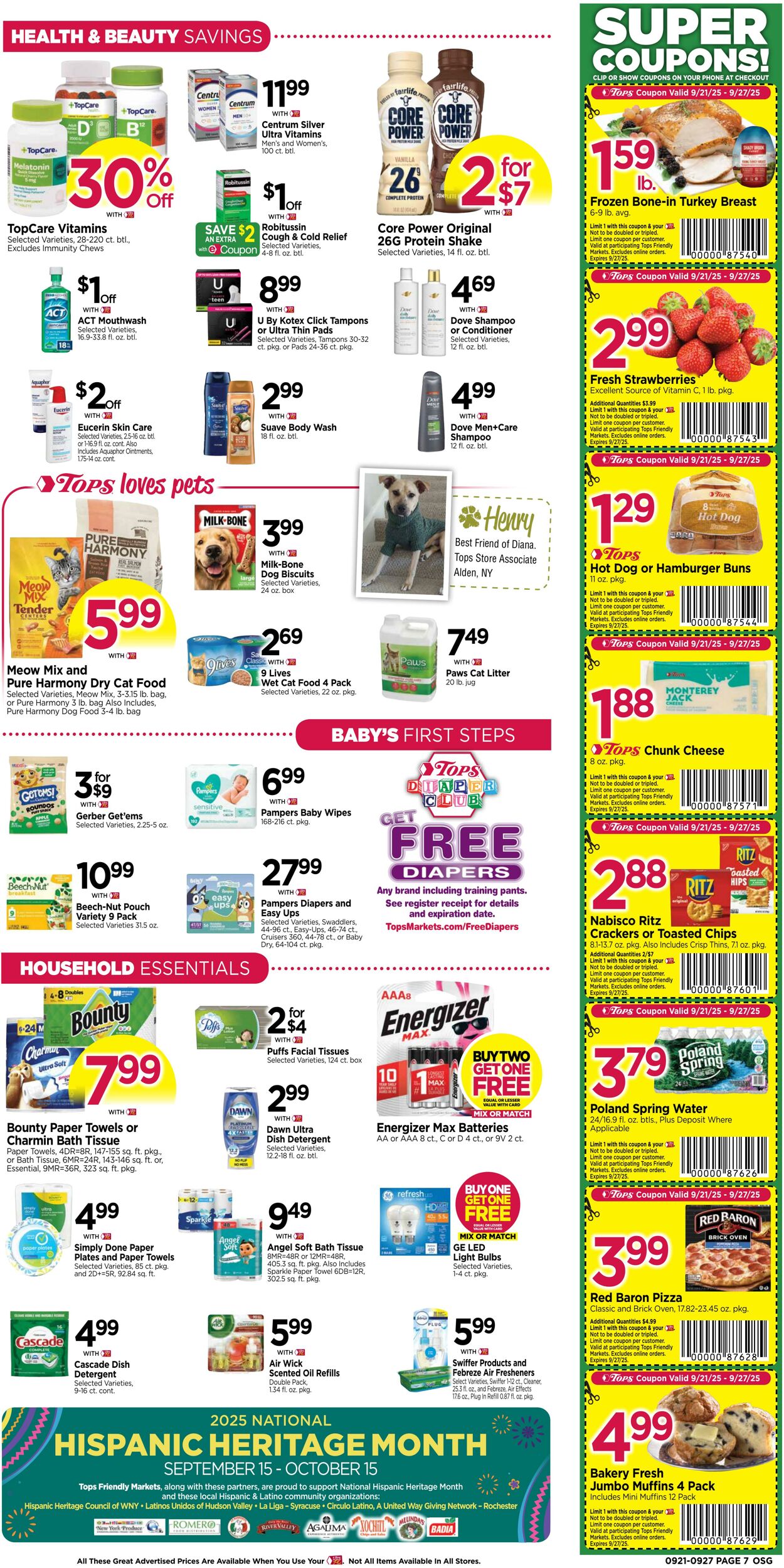 Weekly ad Tops Friendly Markets 09/21/2025 - 09/27/2025