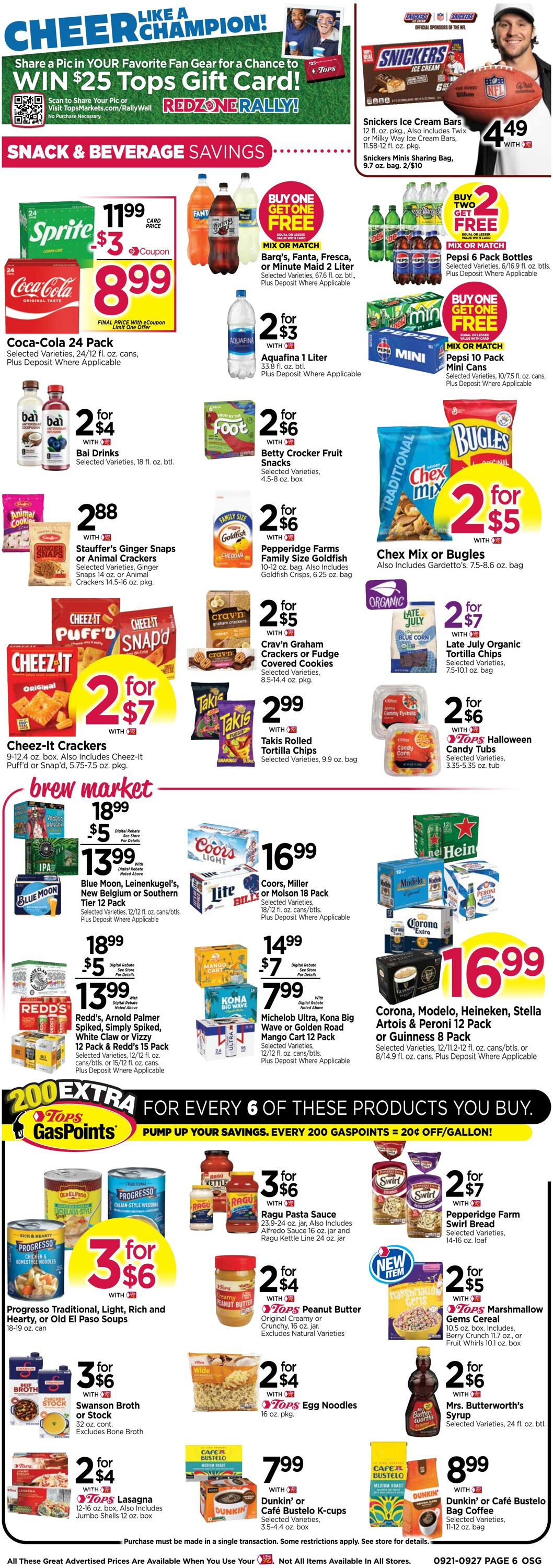 Weekly ad Tops Friendly Markets 09/21/2025 - 09/27/2025