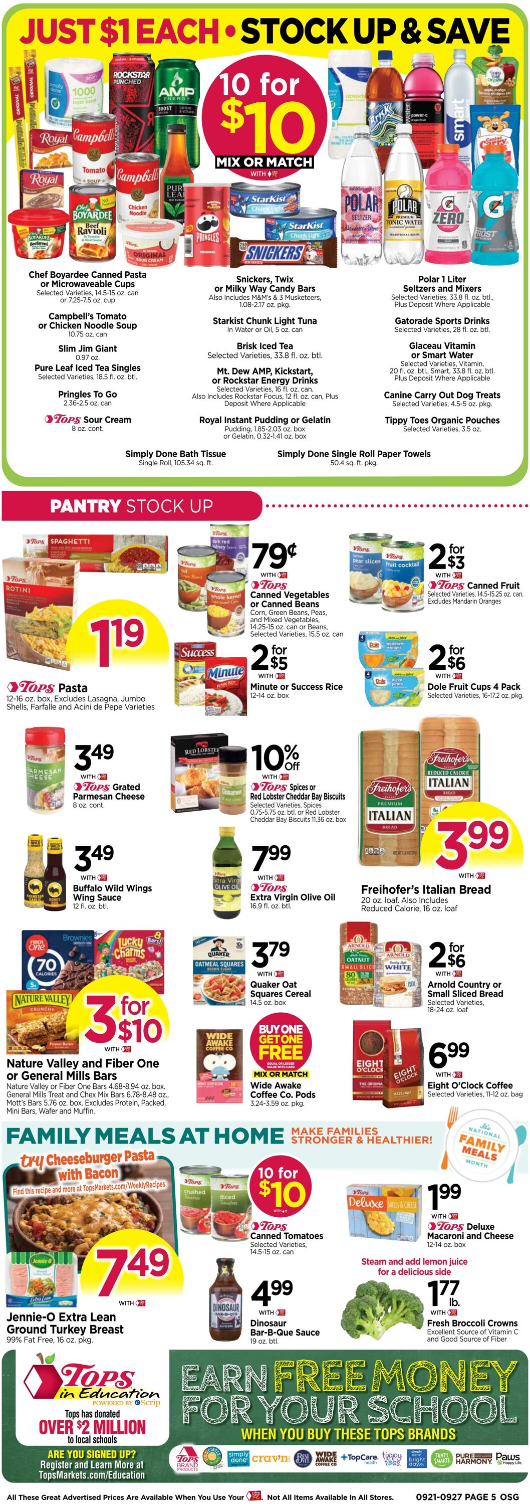 Weekly ad Tops Friendly Markets 09/21/2025 - 09/27/2025