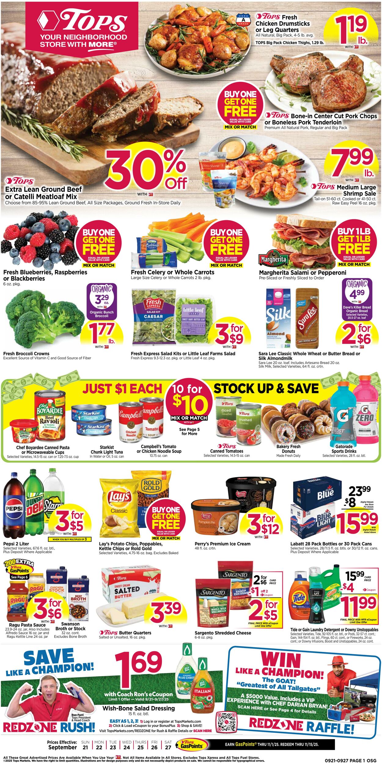 Weekly ad Tops Friendly Markets 09/21/2025 - 09/27/2025
