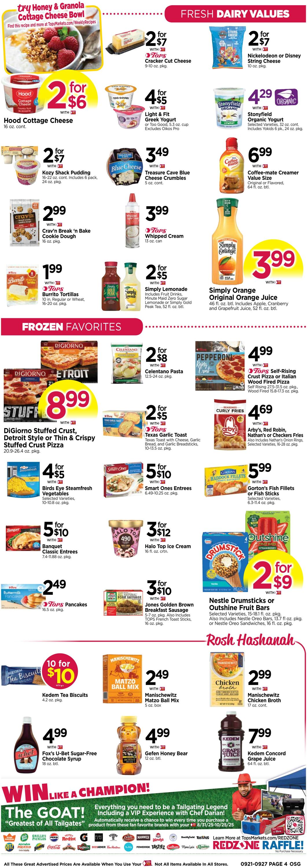 Weekly ad Tops Friendly Markets 09/21/2025 - 09/27/2025