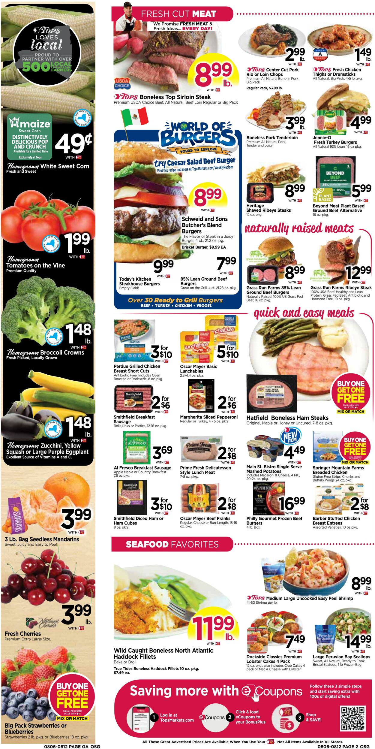 Weekly ad Tops Friendly Markets 08/06/2023 - 08/12/2023