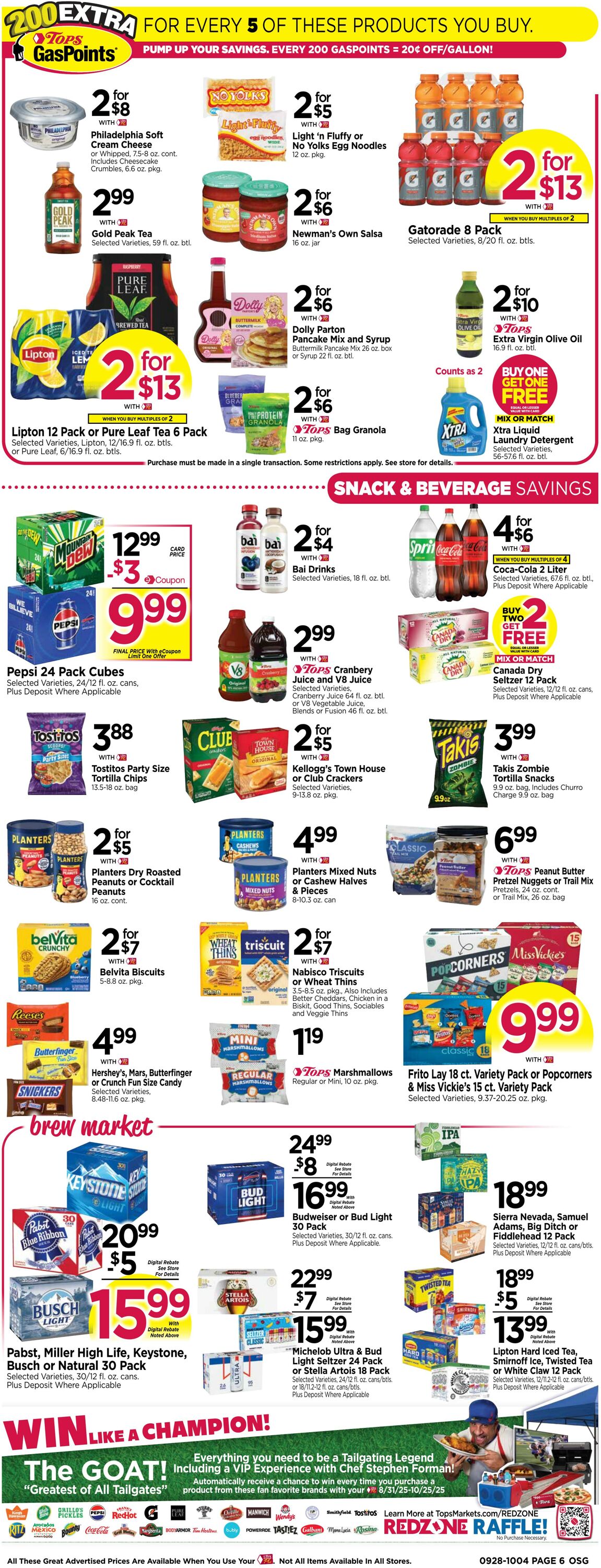 Weekly ad Tops Friendly Markets 09/28/2025 - 10/04/2025