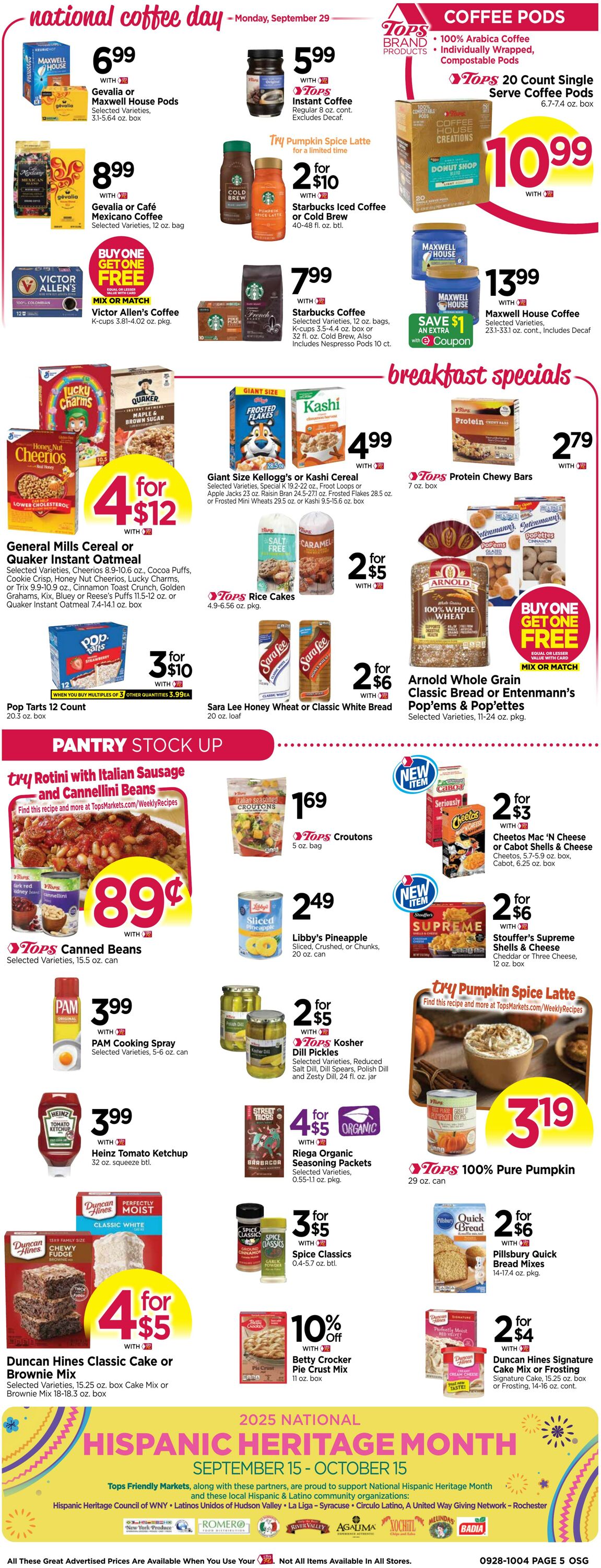 Weekly ad Tops Friendly Markets 09/28/2025 - 10/04/2025