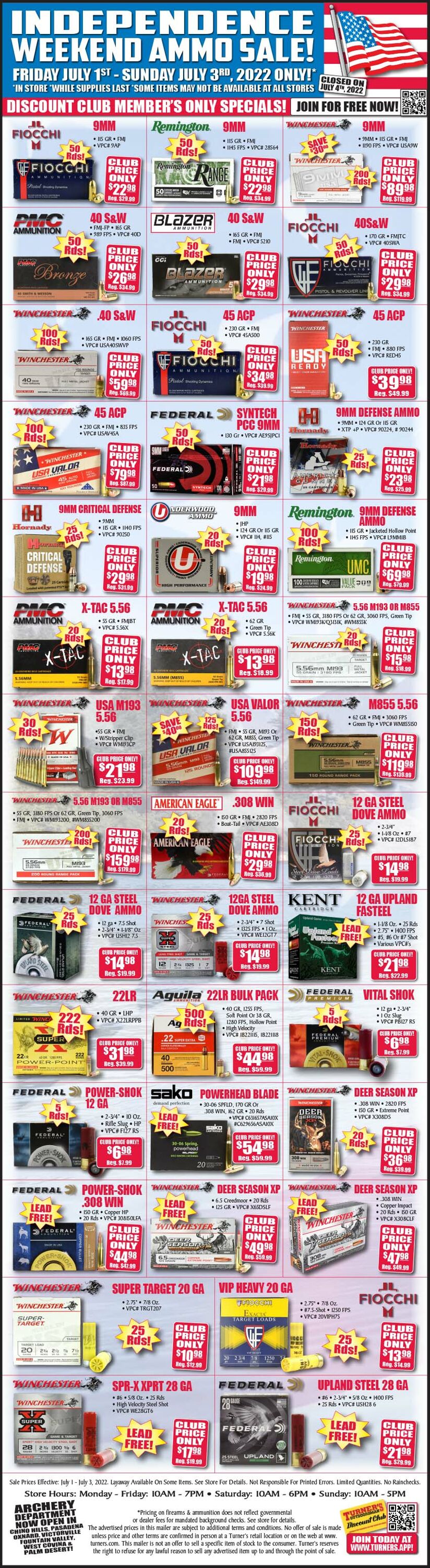 Weekly ad Turner's Outdoorsman 07/01/2022-07/07/2022