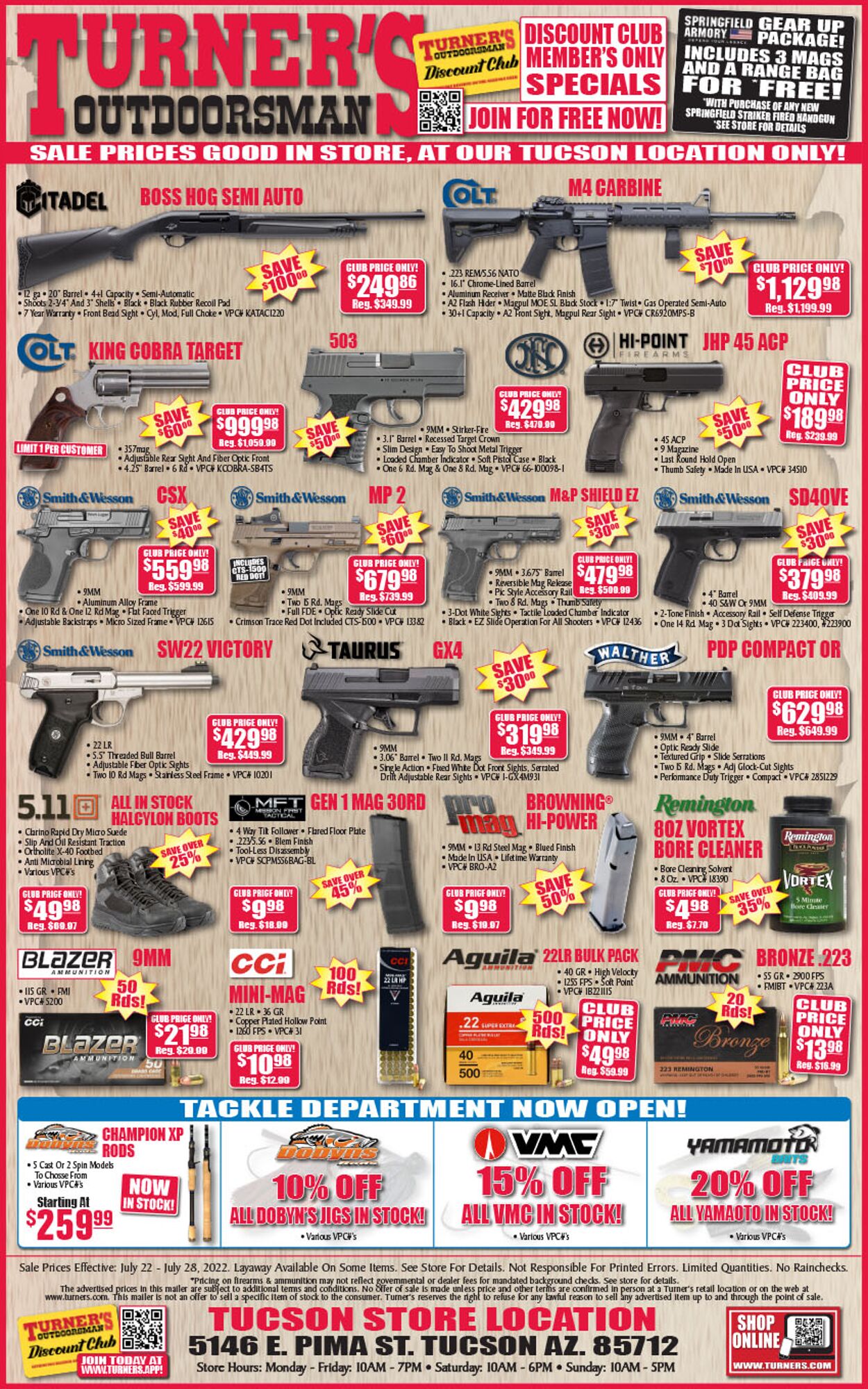 Weekly ad Turner's Outdoorsman 07/22/2022-07/28/2022