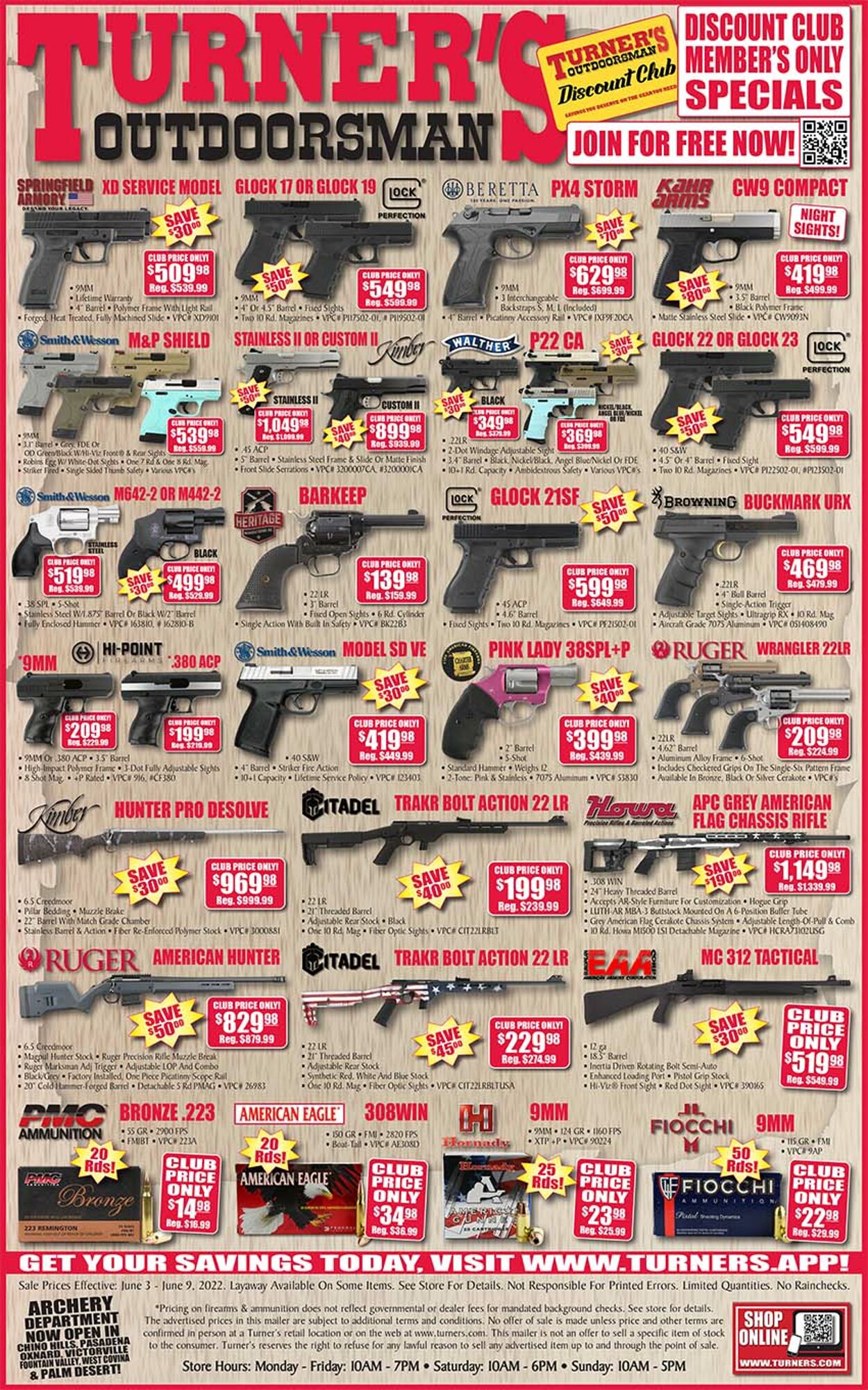 Weekly ad Turner's Outdoorsman 06/03/2022-06/09/2022