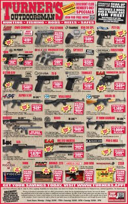 Weekly ad Turner's Outdoorsman 07/08/2022 - 07/14/2022