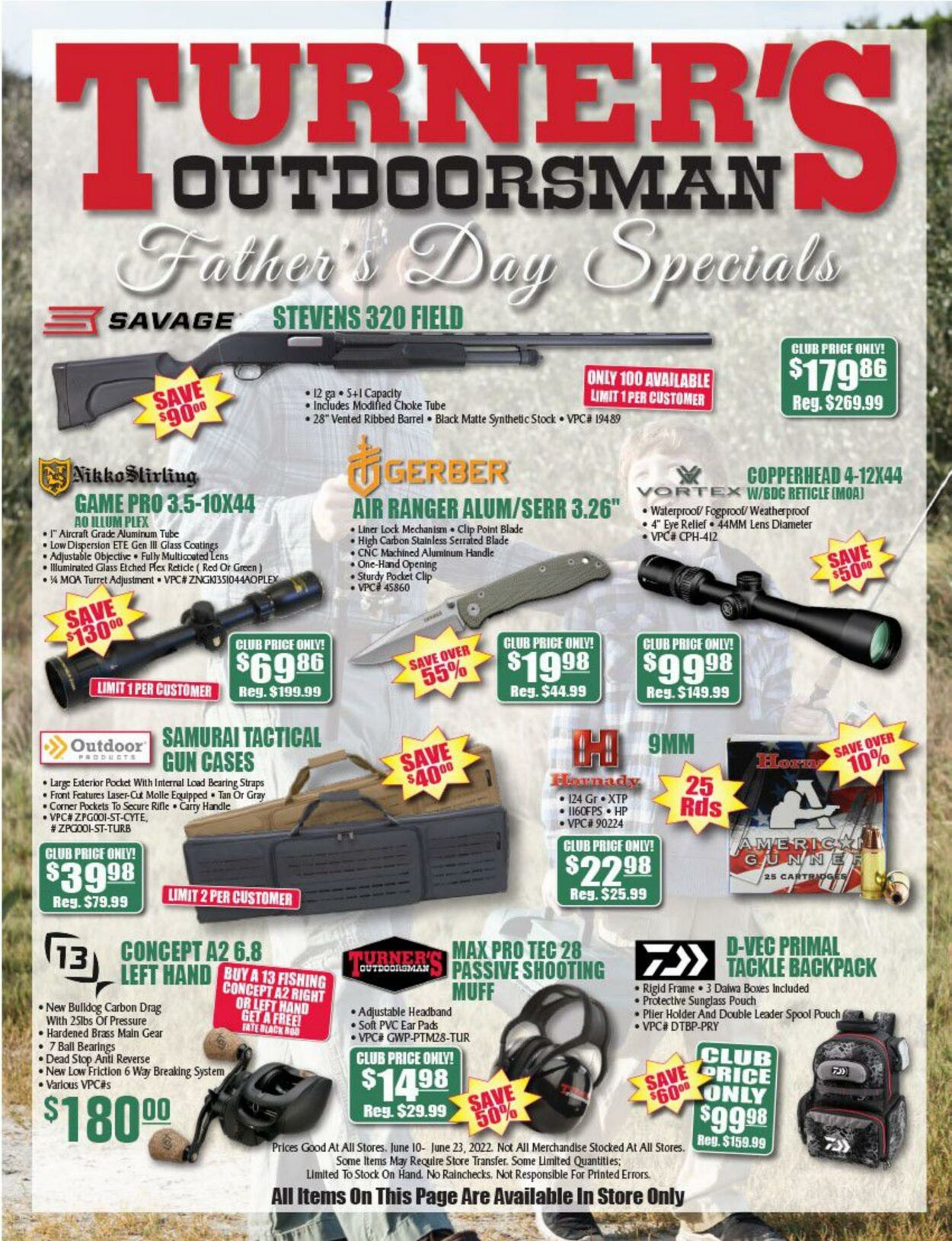 Weekly ad Turner's Outdoorsman 06/10/2022-06/30/2022