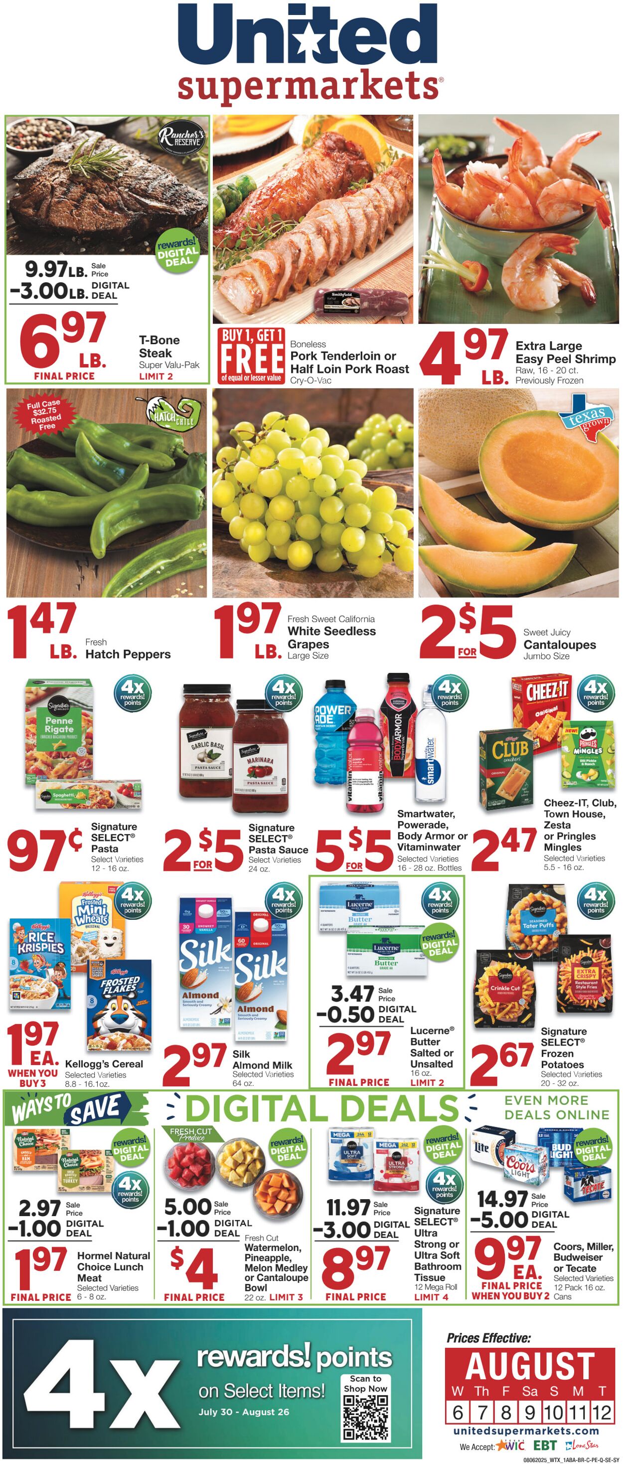 Weekly ad United Supermarkets 08/05/2025 - 08/12/2025