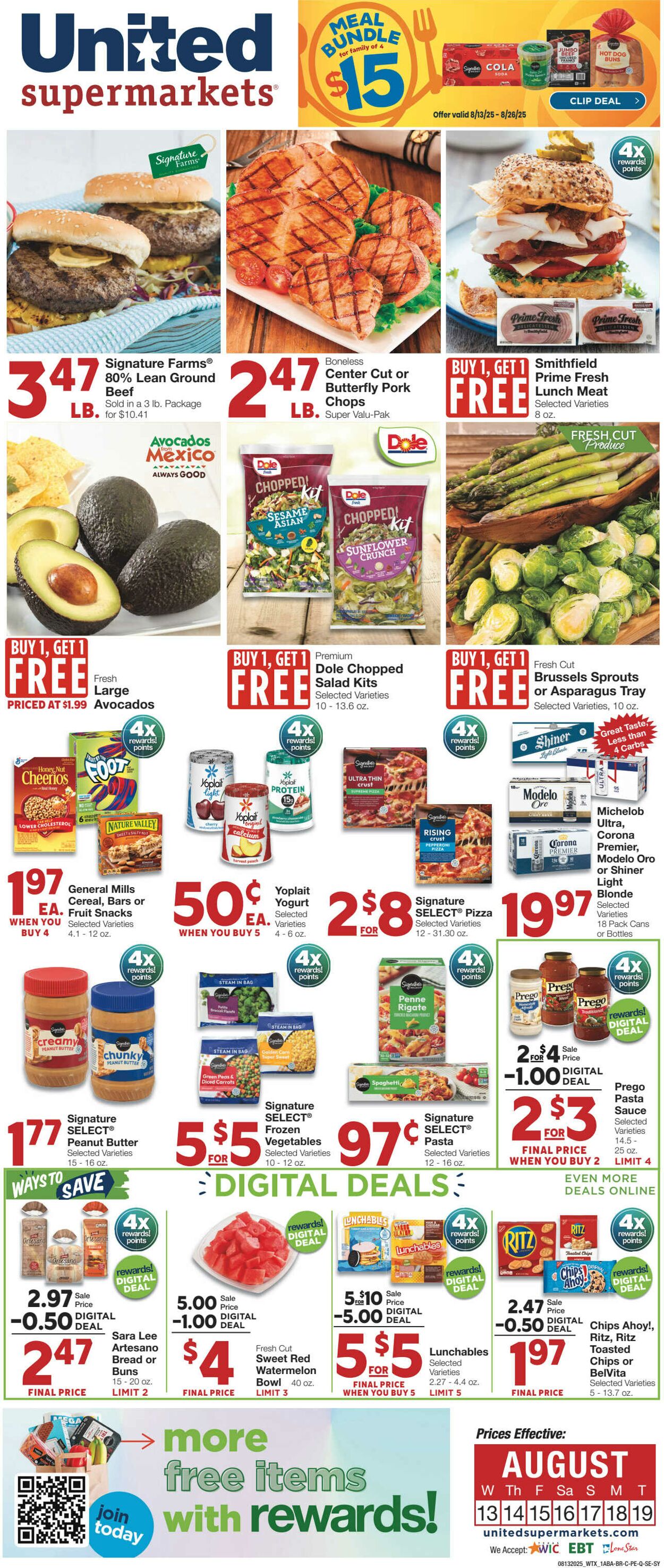 Weekly ad United Supermarkets 08/12/2025 - 08/19/2025