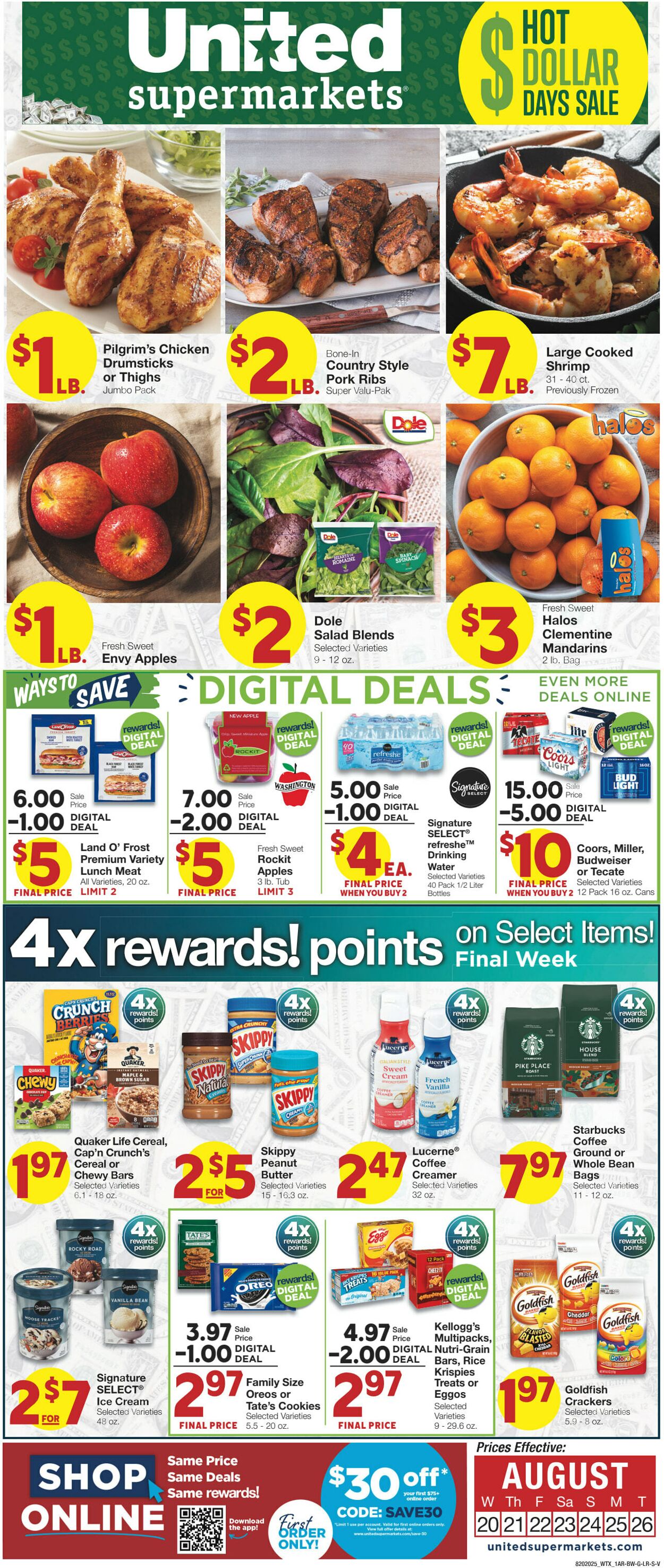 Weekly ad United Supermarkets 08/19/2025 - 08/26/2025