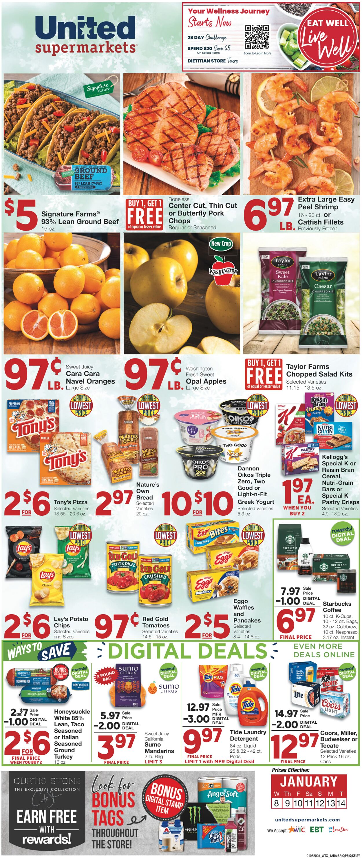 Weekly ad United Supermarkets 01/07/2025 - 01/14/2025