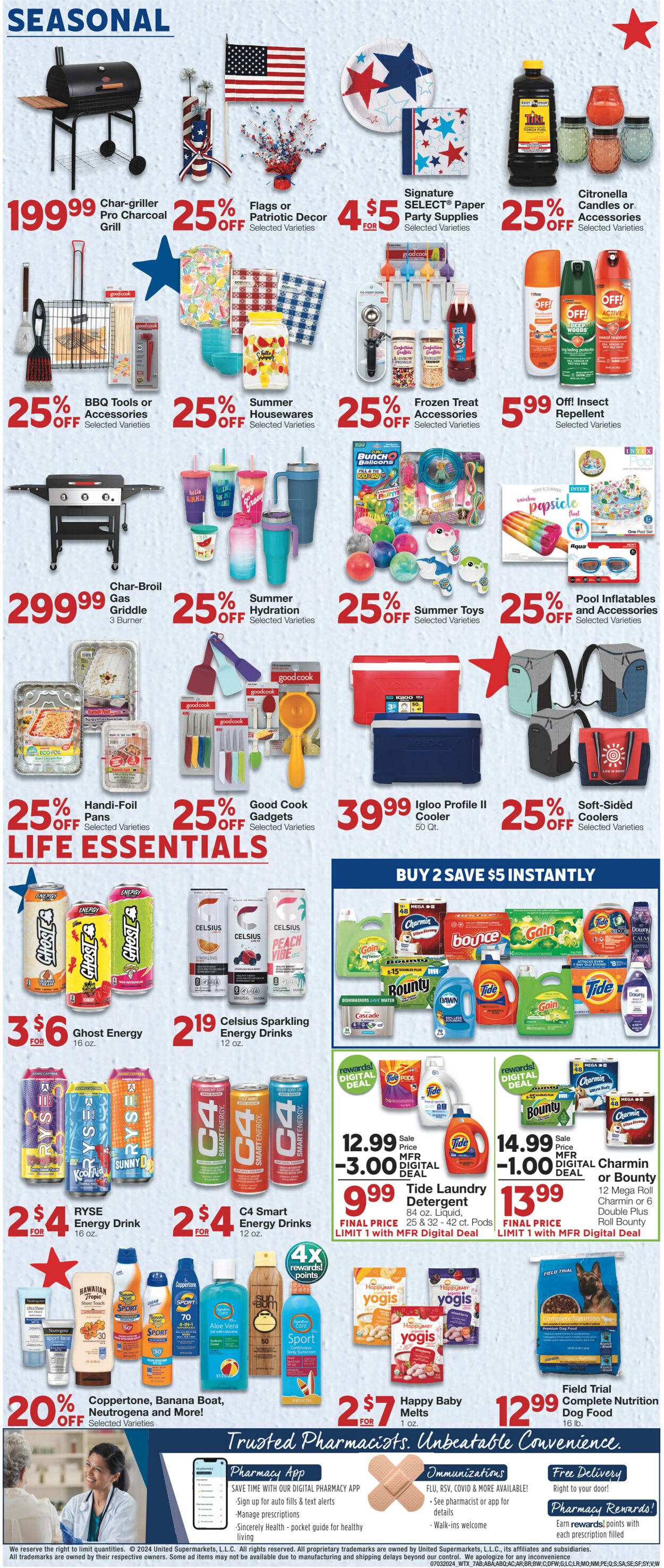 Weekly ad United Supermarkets 07/02/2024 - 07/09/2024