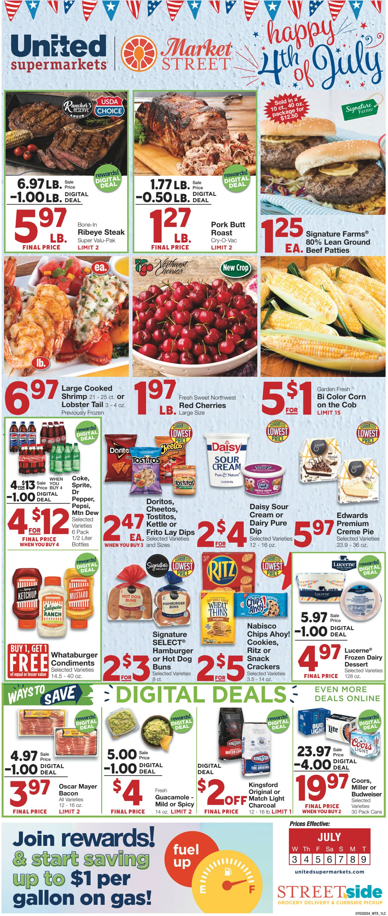 Weekly ad United Supermarkets 07/02/2024 - 07/09/2024