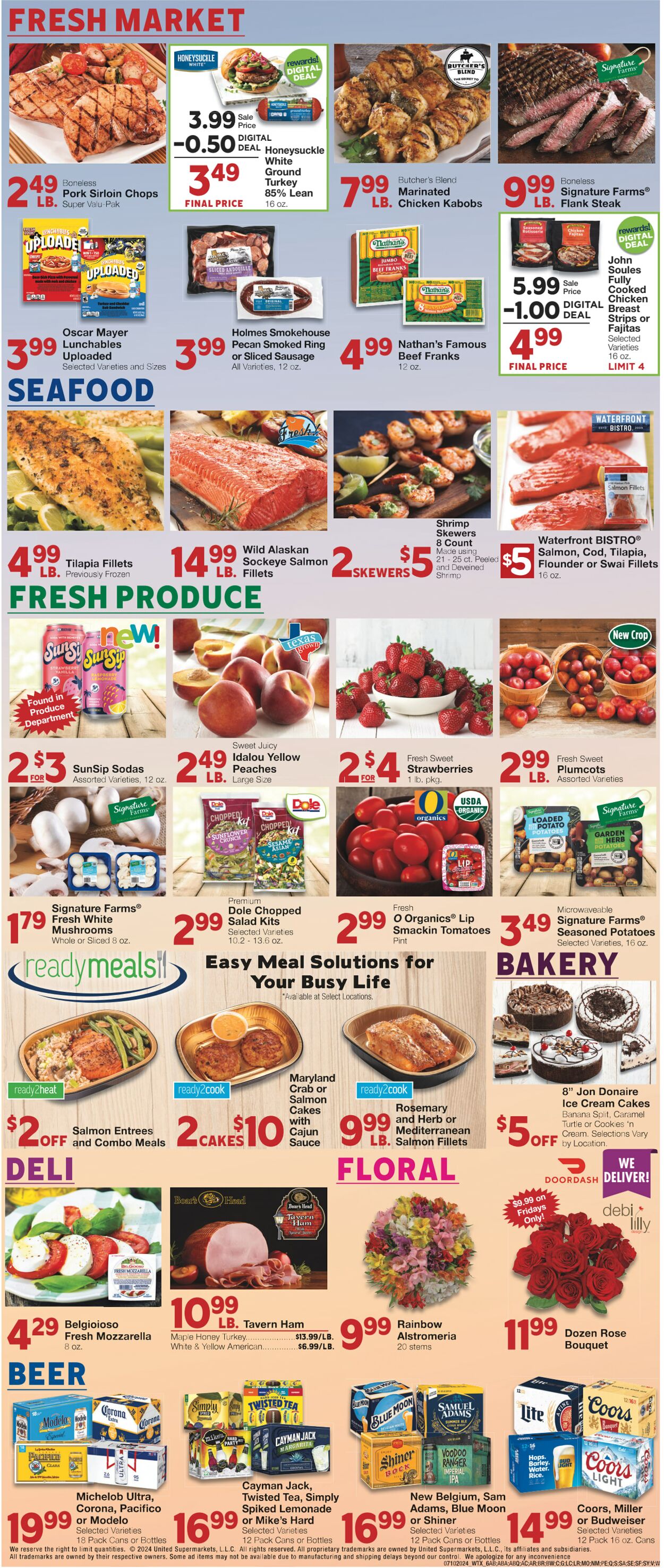 Weekly ad United Supermarkets 07/09/2024 - 07/16/2024