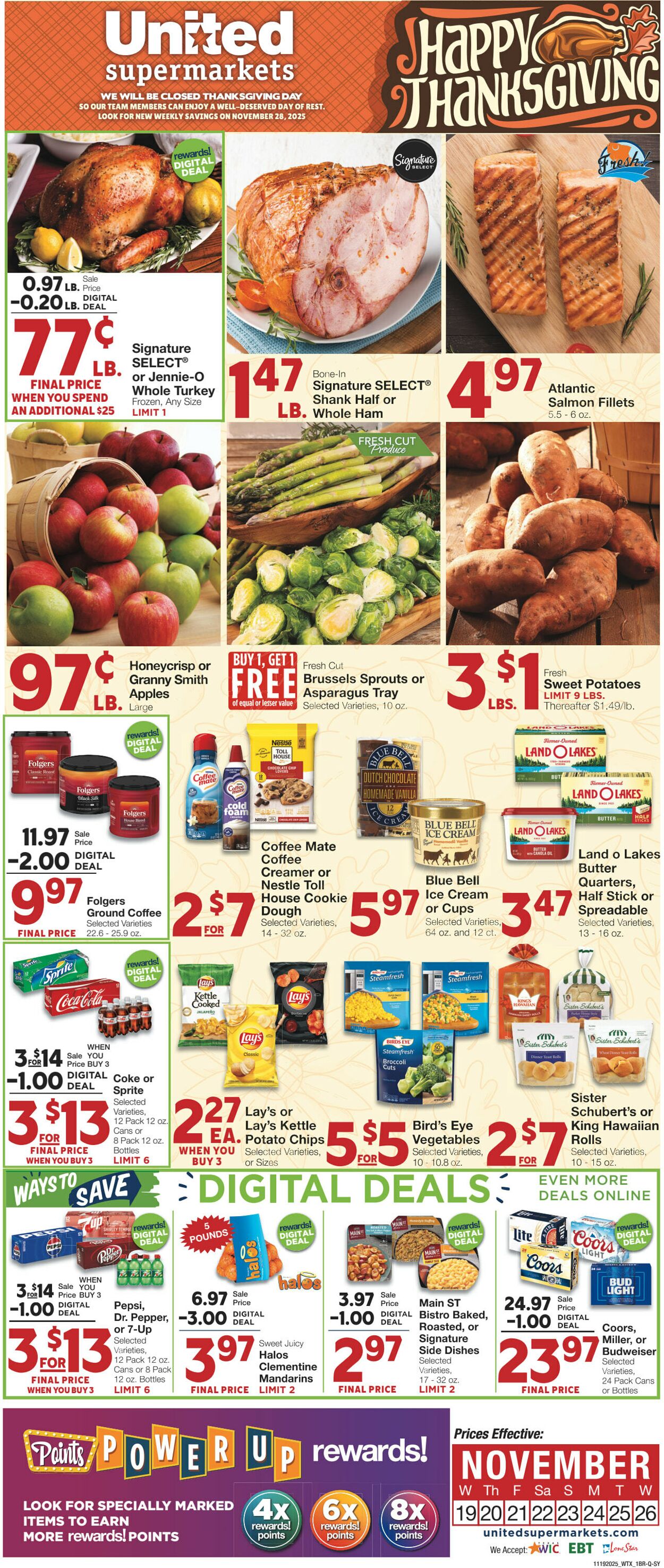 Weekly ad United Supermarkets 11/18/2025 - 11/26/2025