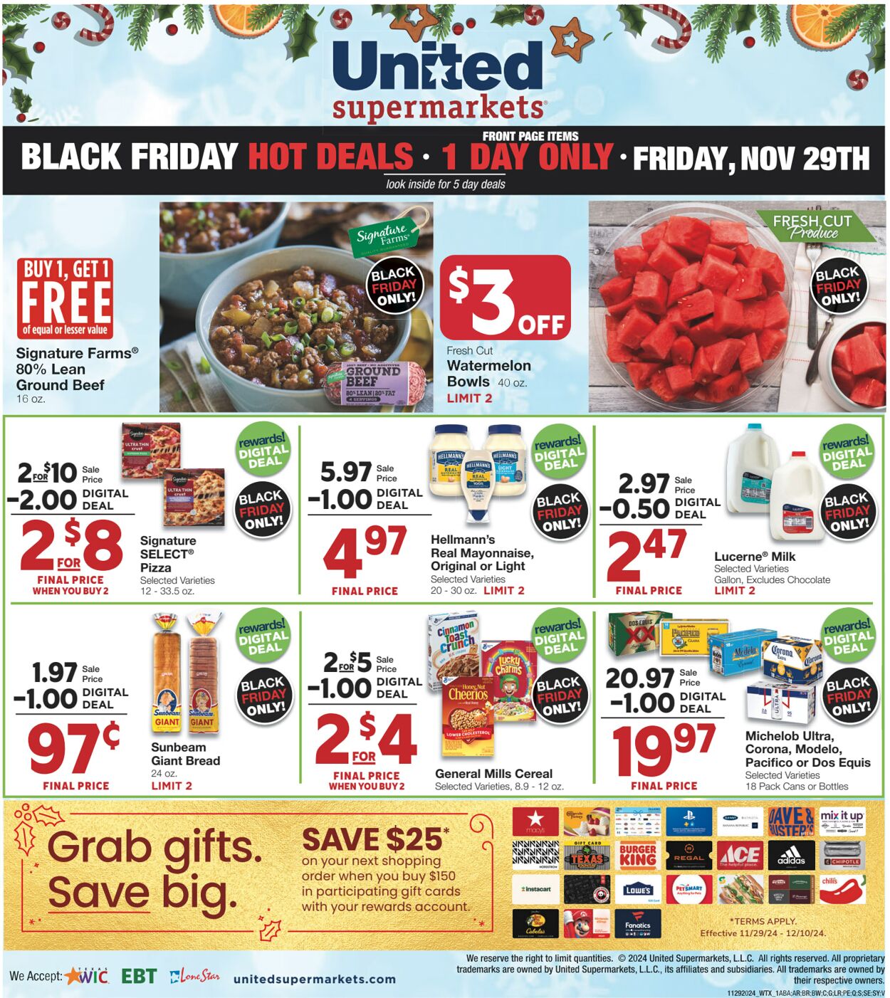 Weekly ad United Supermarkets 11/29/2024 - 12/03/2024