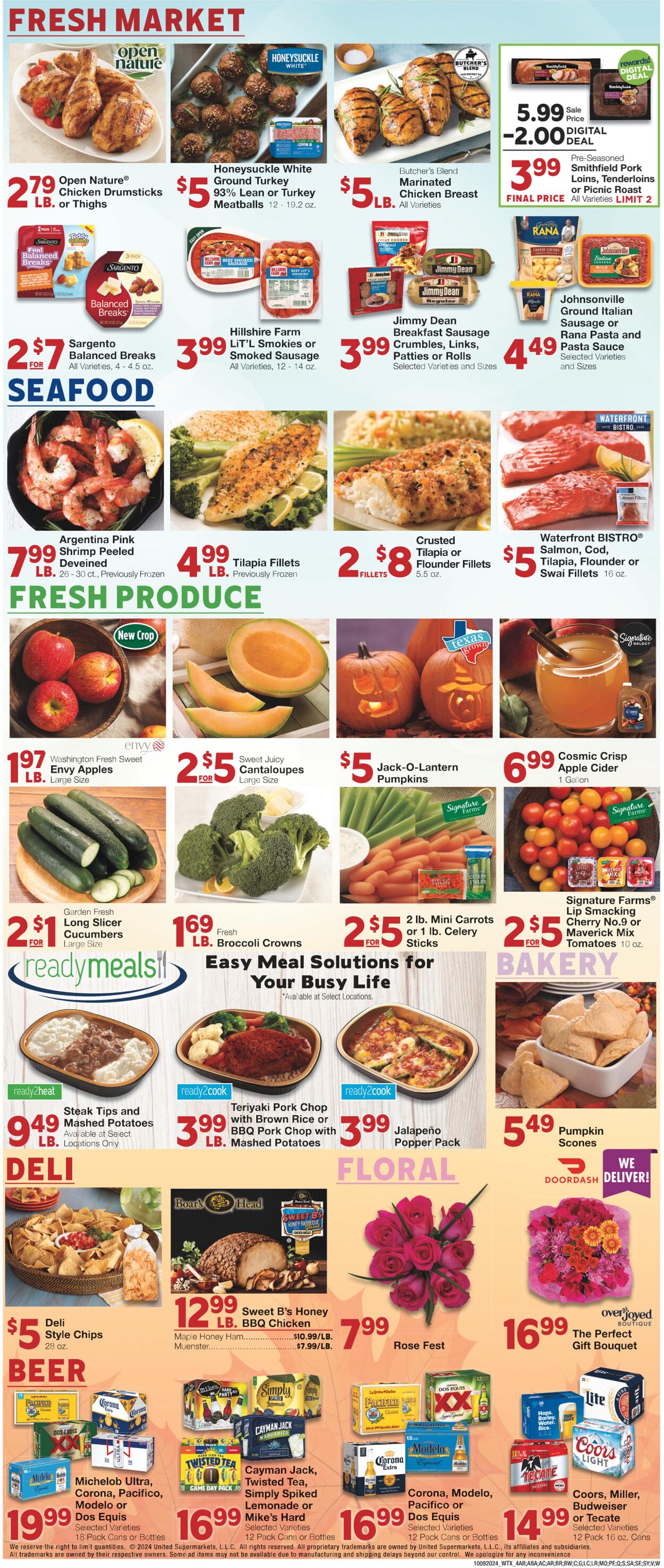 Weekly ad United Supermarkets 10/08/2024 - 10/15/2024