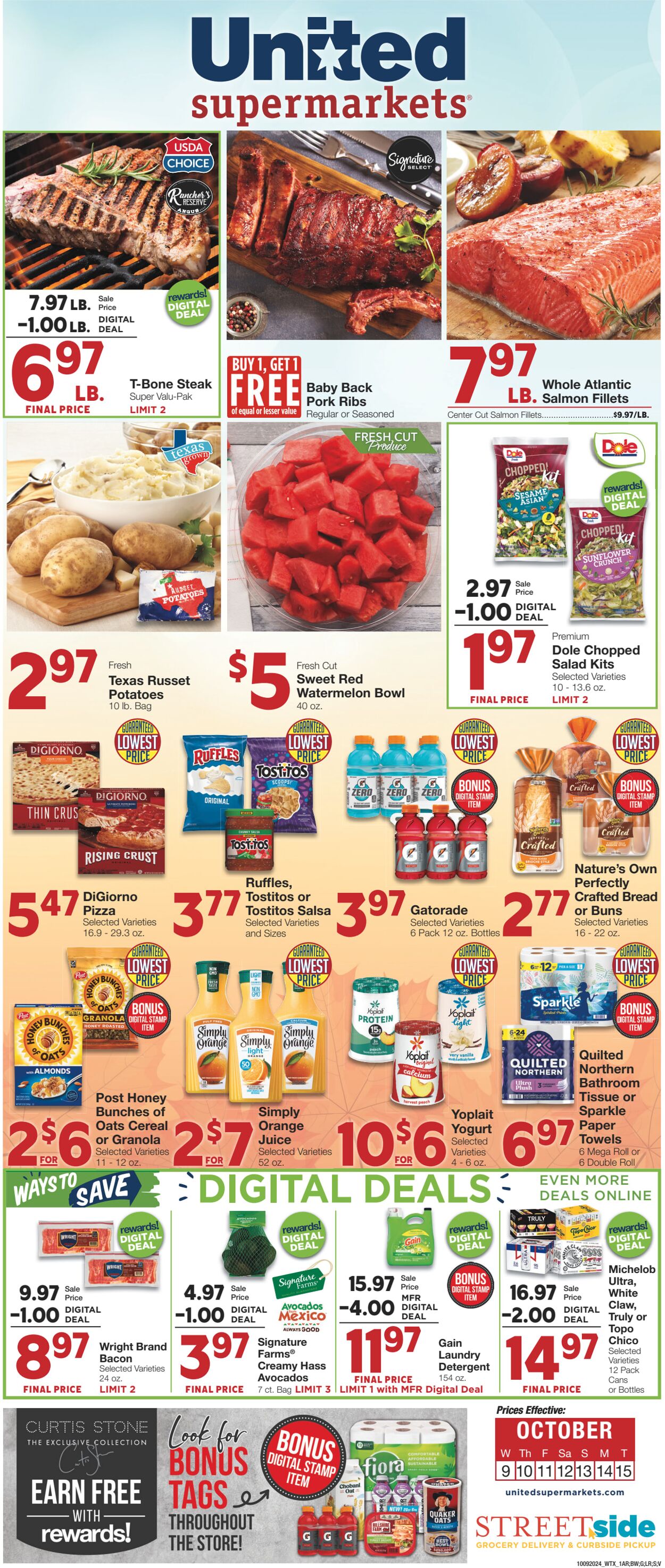 Weekly ad United Supermarkets 10/08/2024 - 10/15/2024