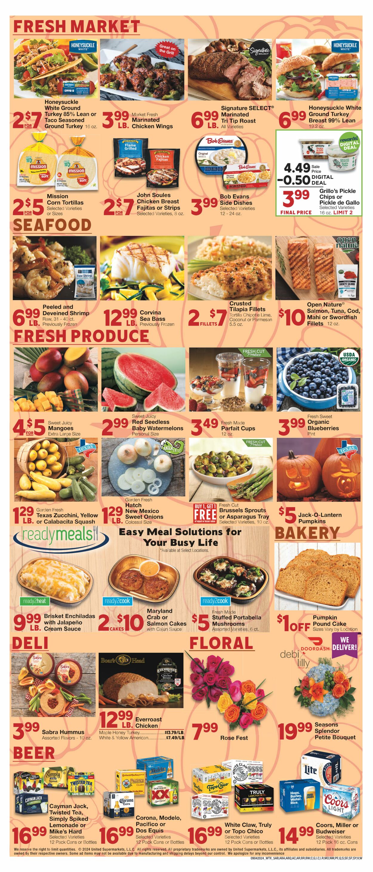 Weekly ad United Supermarkets 09/03/2024 - 09/10/2024