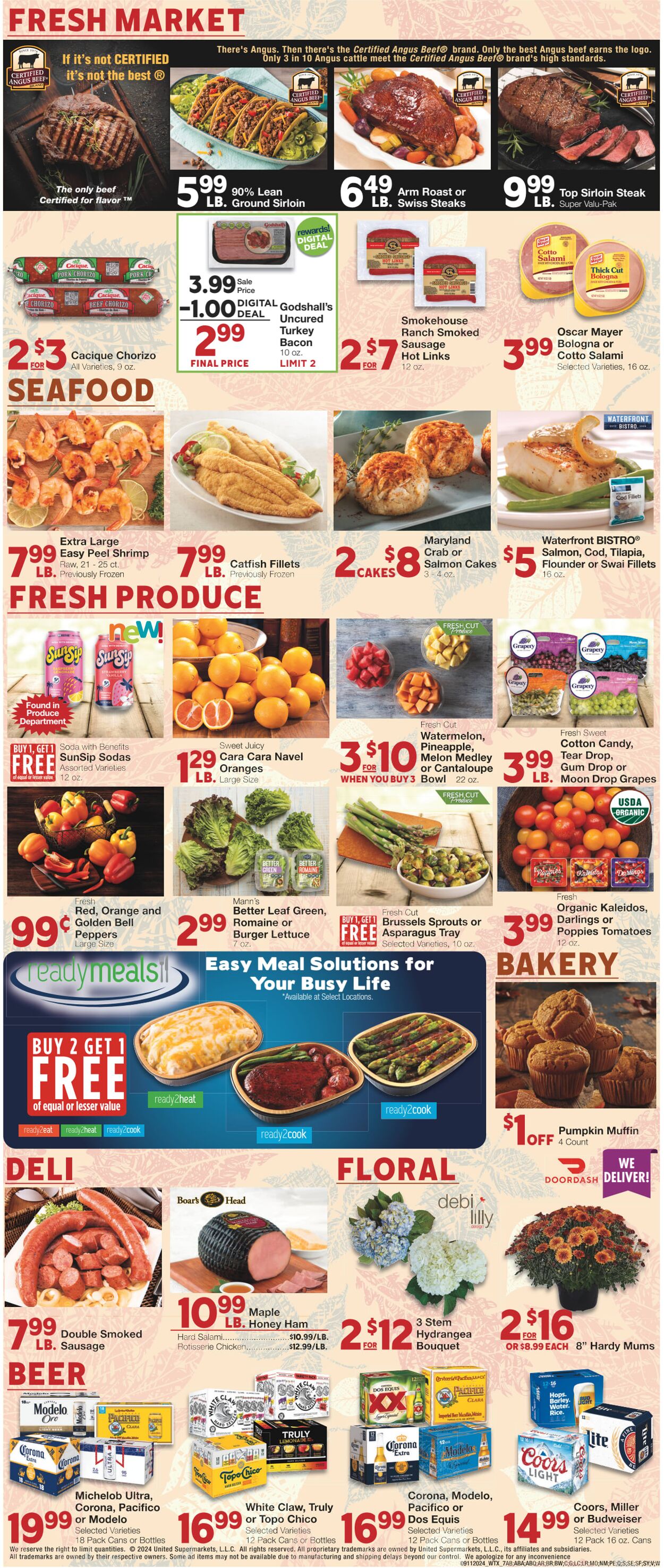 Weekly ad United Supermarkets 09/10/2024 - 09/17/2024